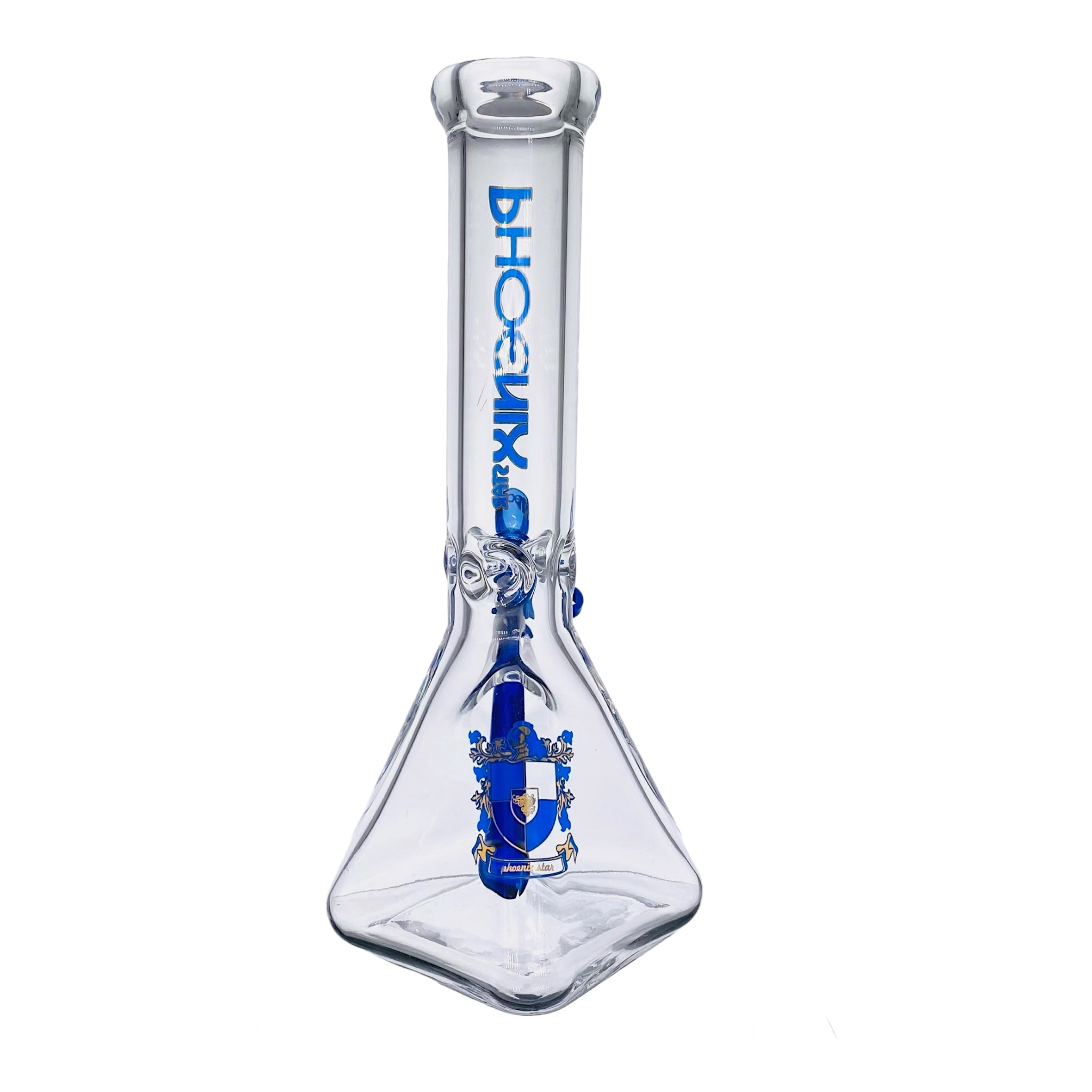 Phoenix Glass 10 Inch Clear Square Base Bong for sale