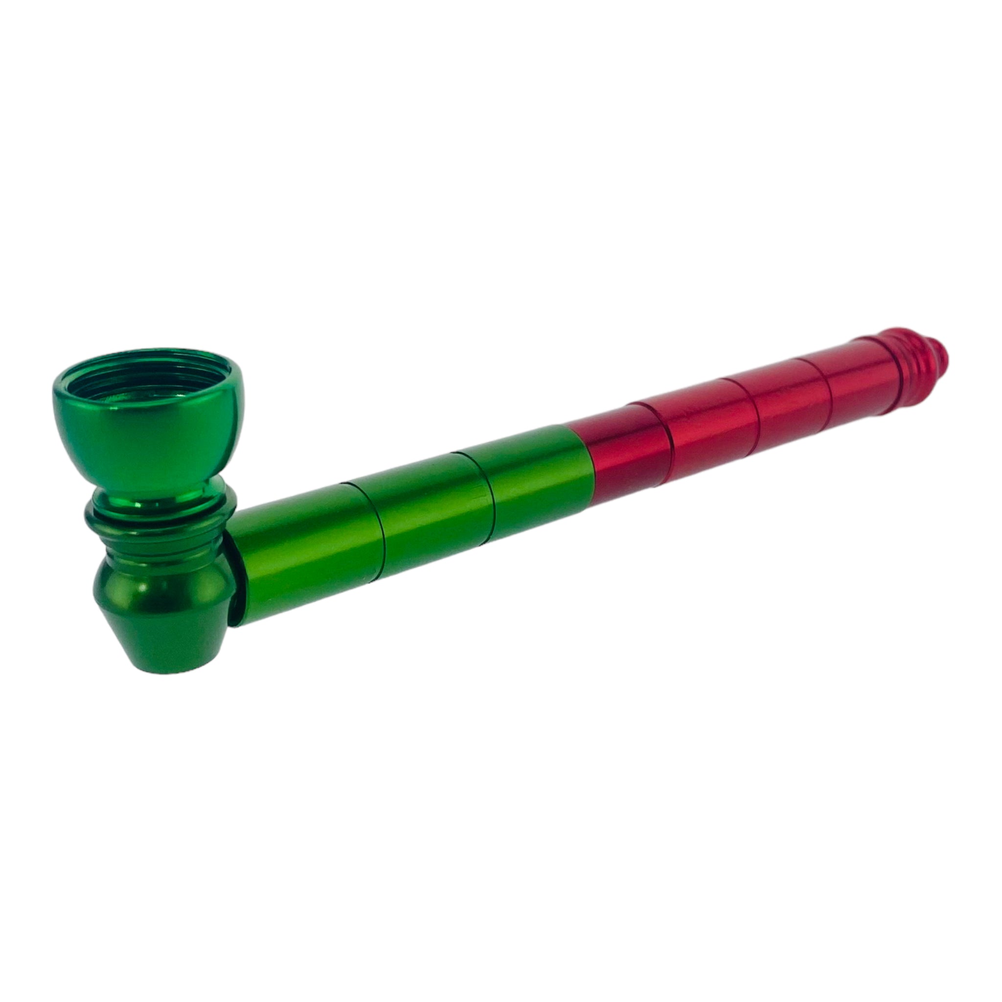 best 6 inch long Metal Hand Pipes - Red & Green Long Stem Aluminum Metal Pipe