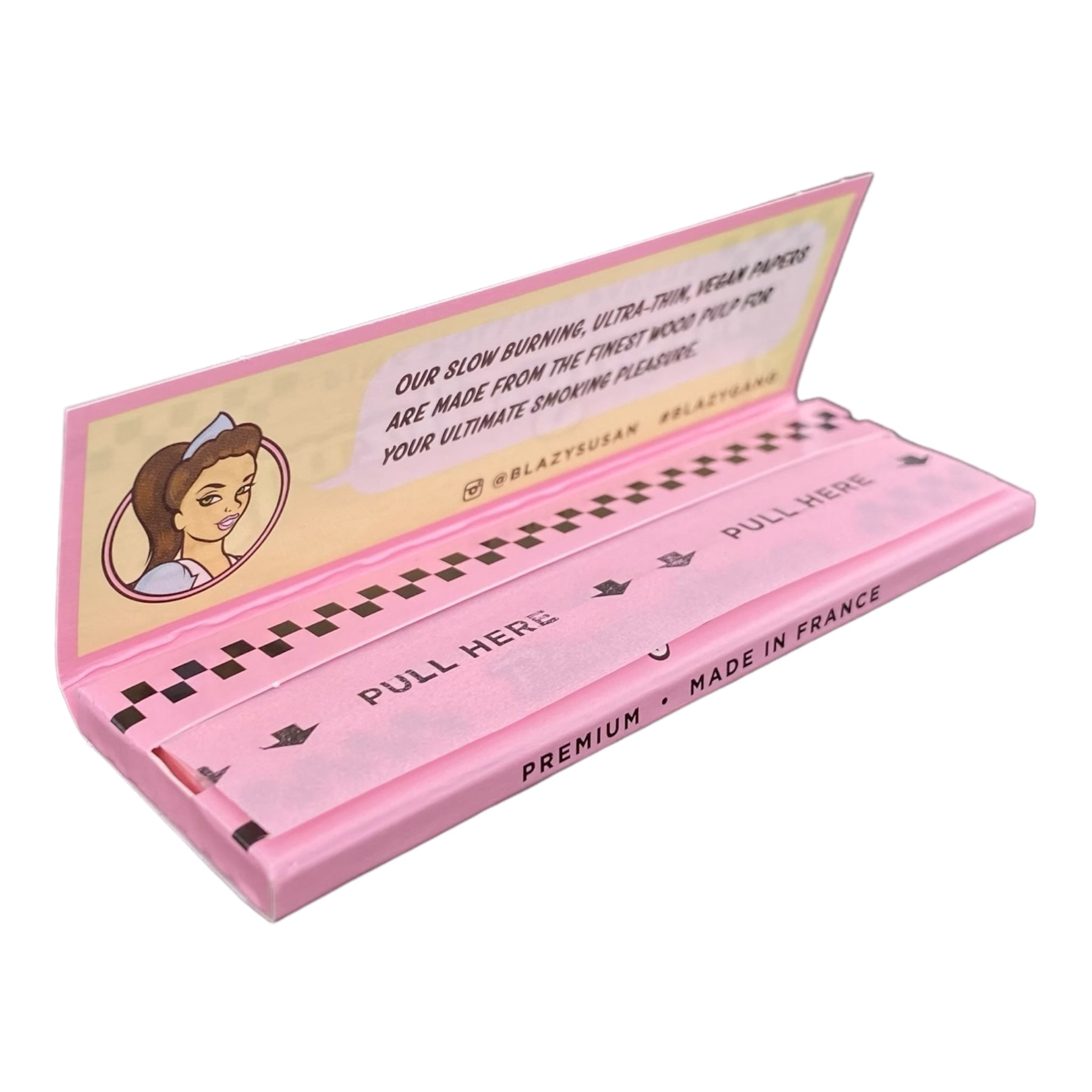 Blazy Susan Pink Rolling Papers 1-1/4″ 5-pack for sale