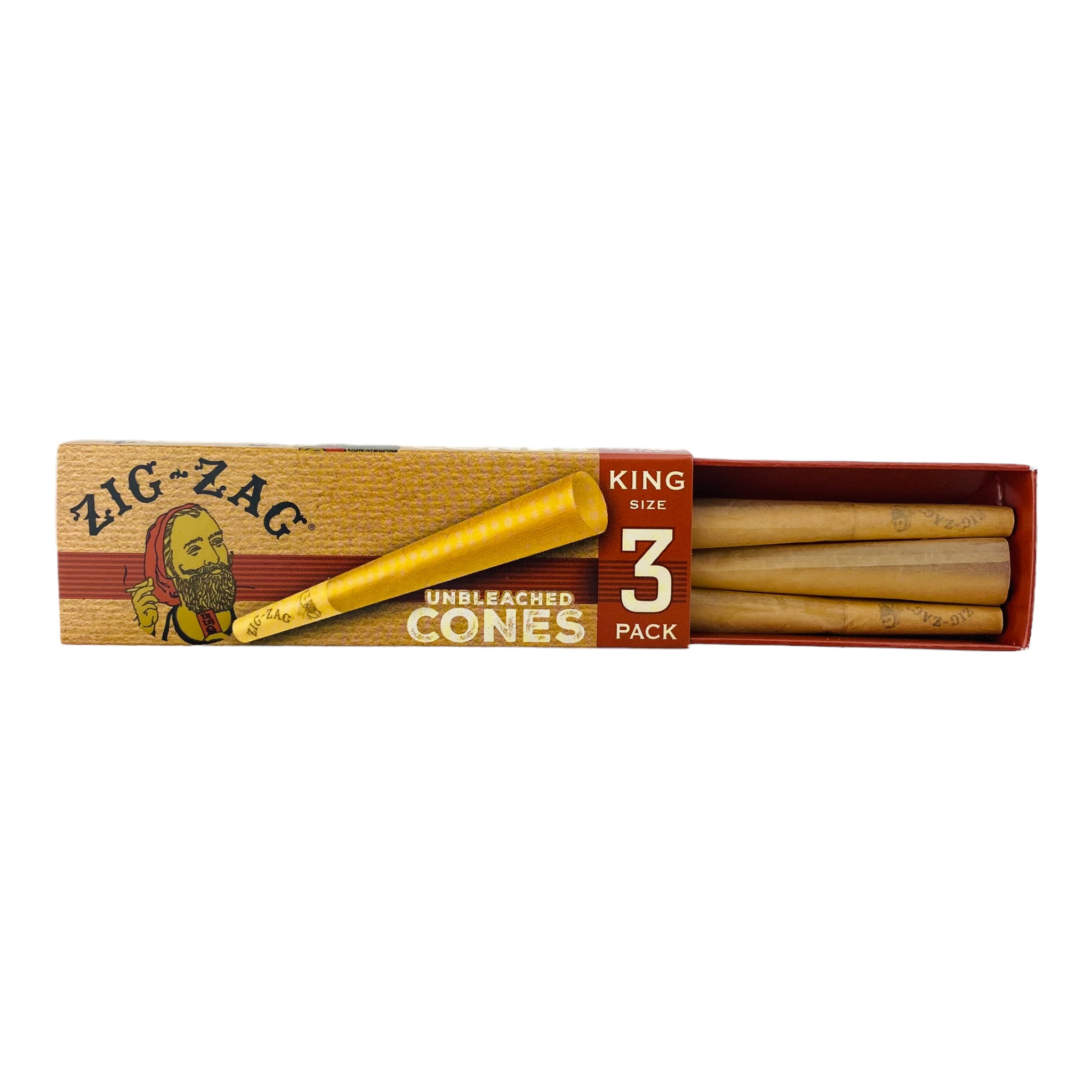 Zig-Zag Unbleached King Size Cones