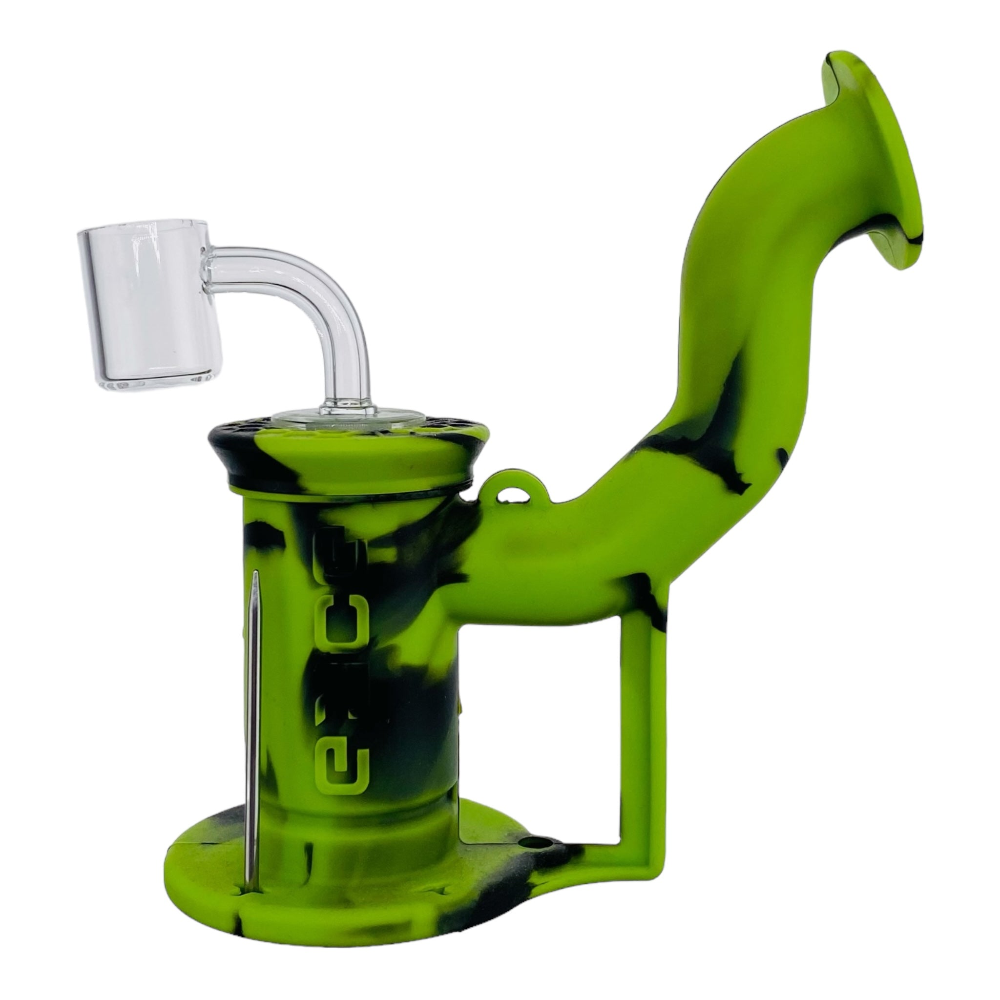 green and black silicone dab rig for sale