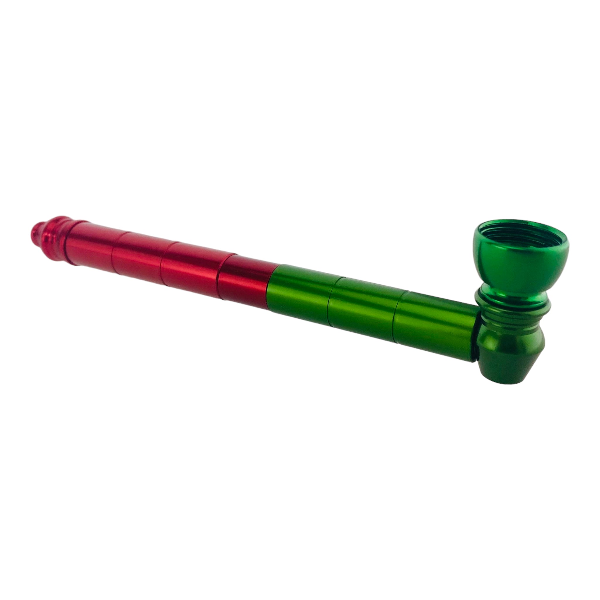 best 6 inch long Metal Hand Pipes - Red & Green Long Stem Aluminum Metal Pipe