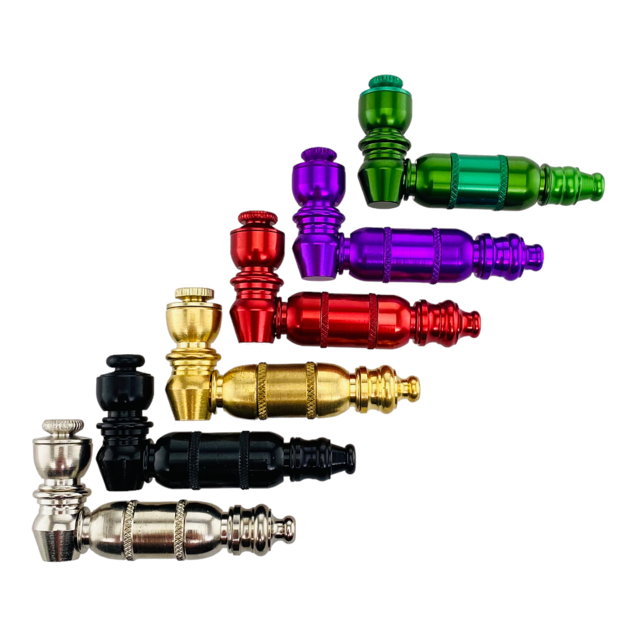 cheap Metal Hand Pipes  Anodized Zinc Aluminum Extended Mini Chamber Hand Pipe With Cap