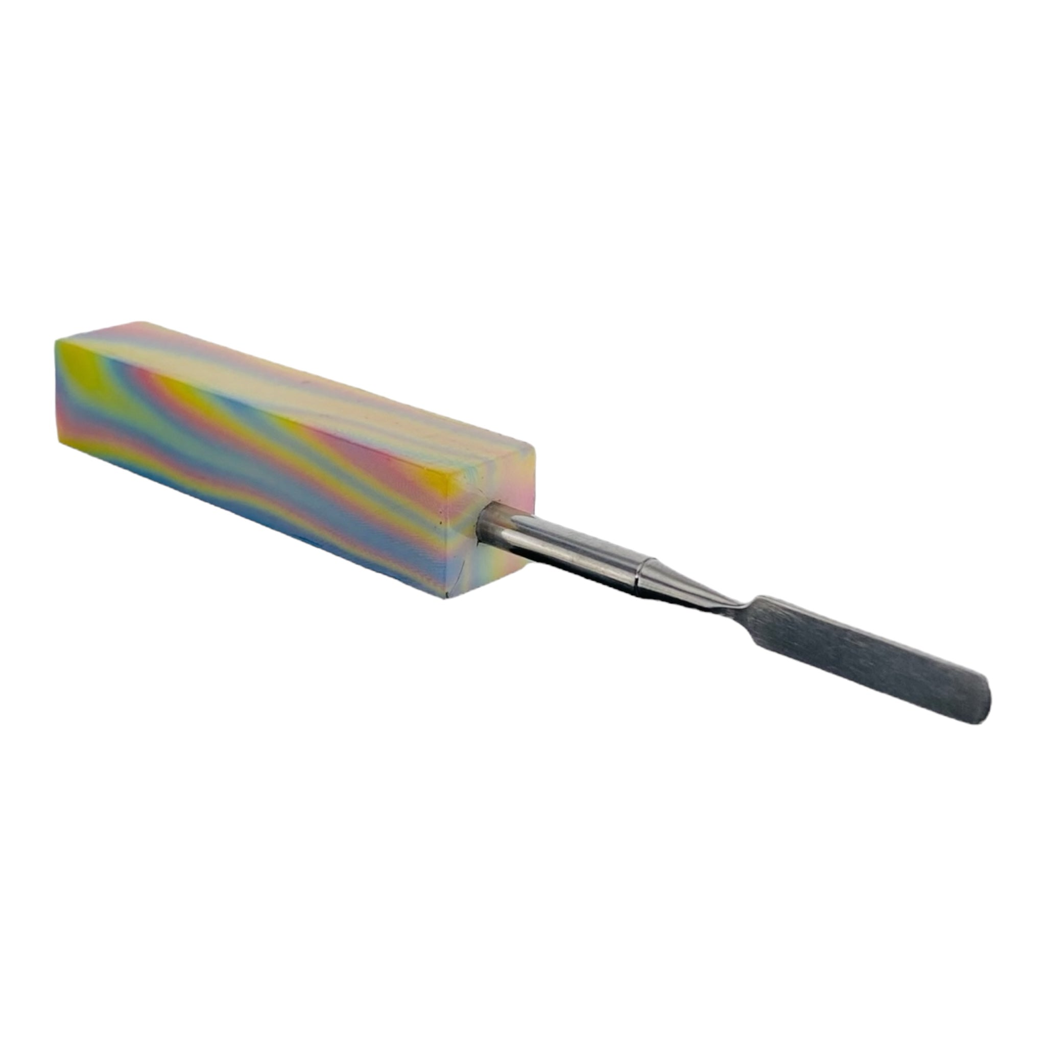 Resin Dab Tool Rainbow With Flat Paddle