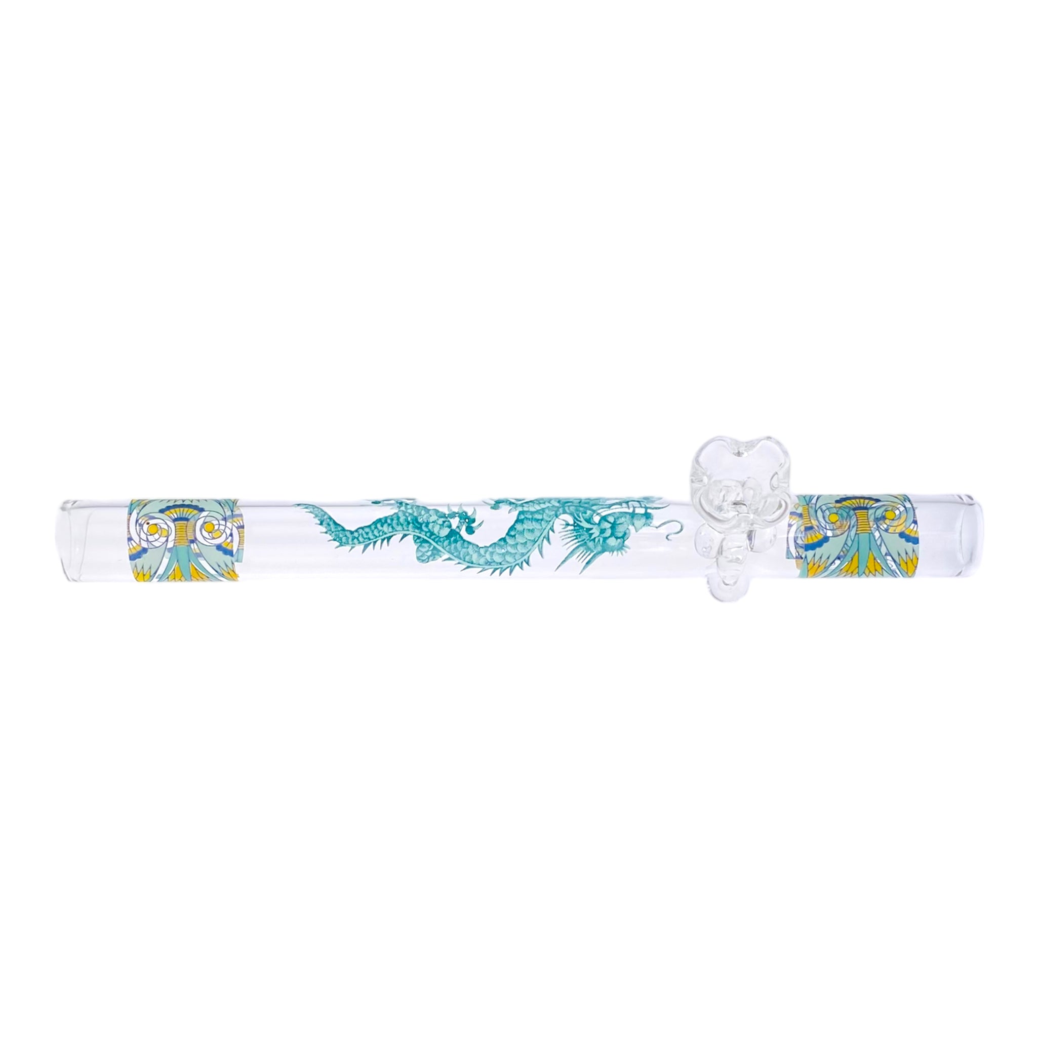 8 inch Clear Steamroller With Skull And Snake
