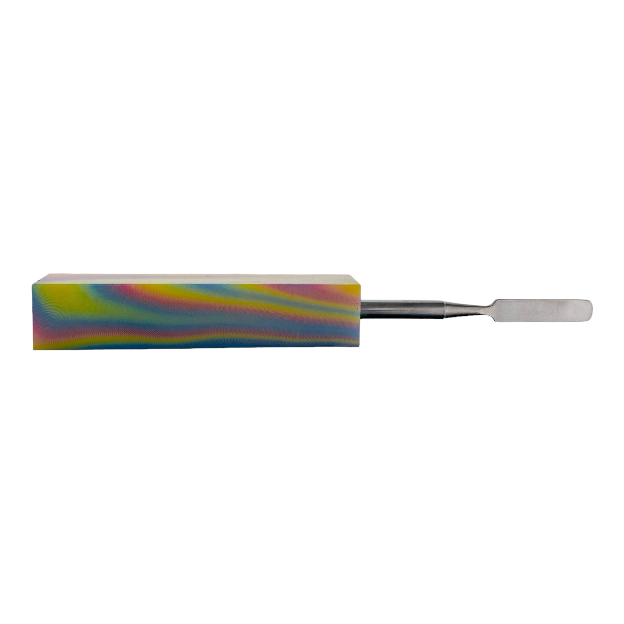 Resin Dab Tool Rainbow With Flat Paddle