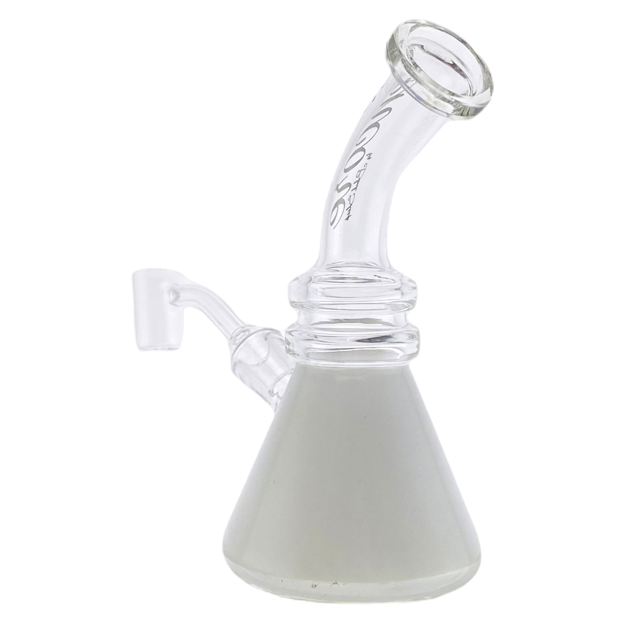 best cute cheap Encore Glass - Beaker Base Dab Rig Bent Mouthpiece And White Base