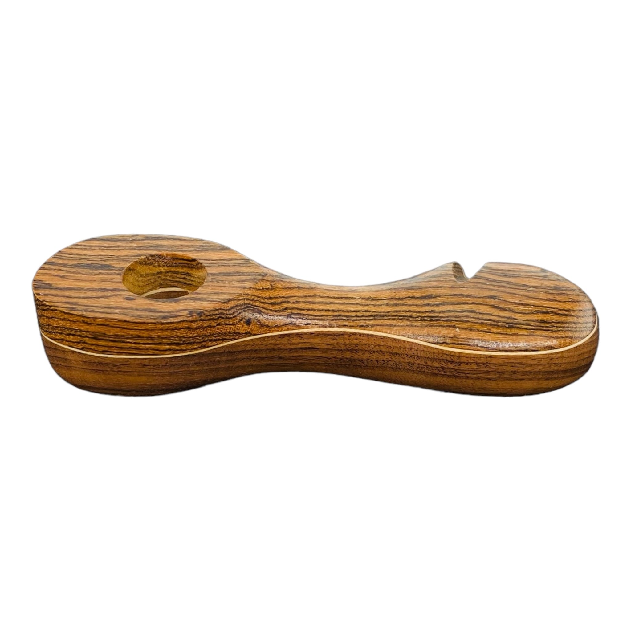 Wood Hand Pipe - Stretched Oval Wood Pipe for weed and tobacco