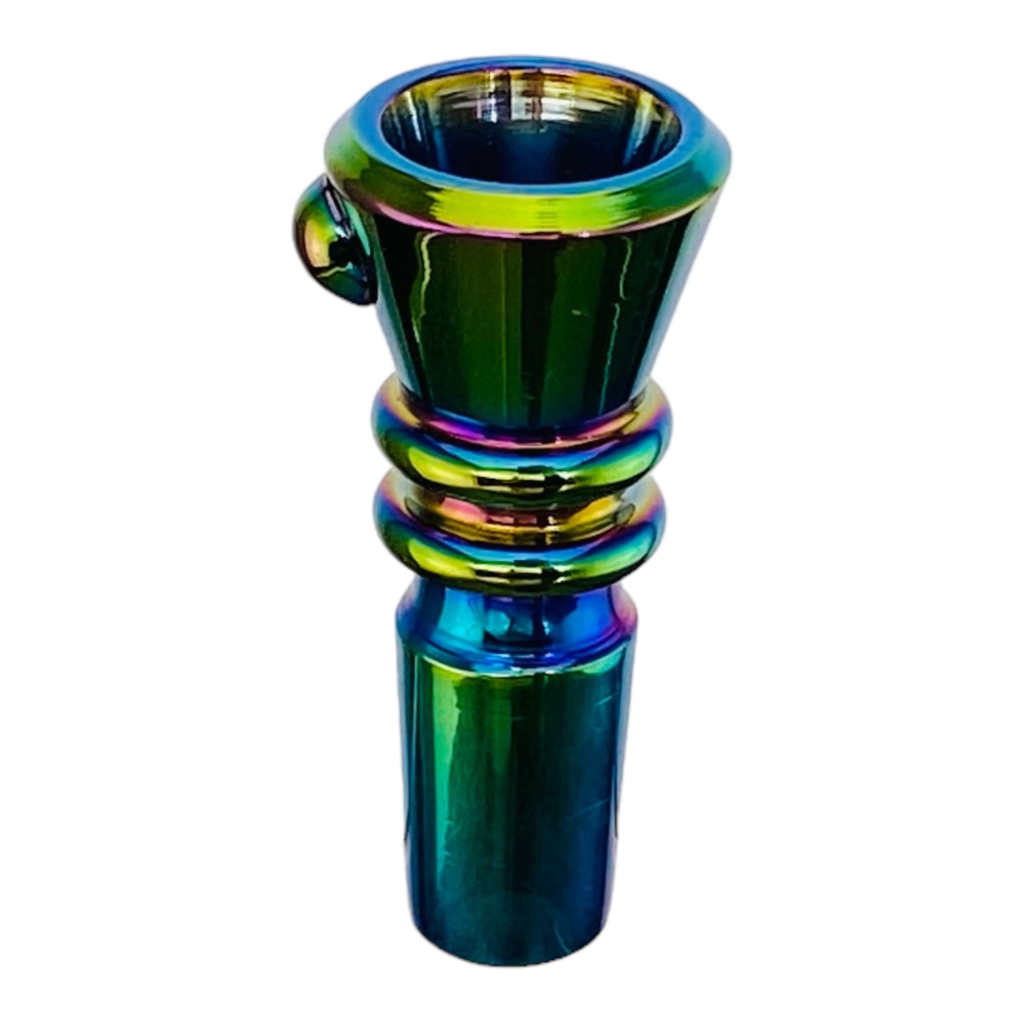 14mm Flower Bowl - Martini Funnel Bong Bowl Piece - Green Rainbow
