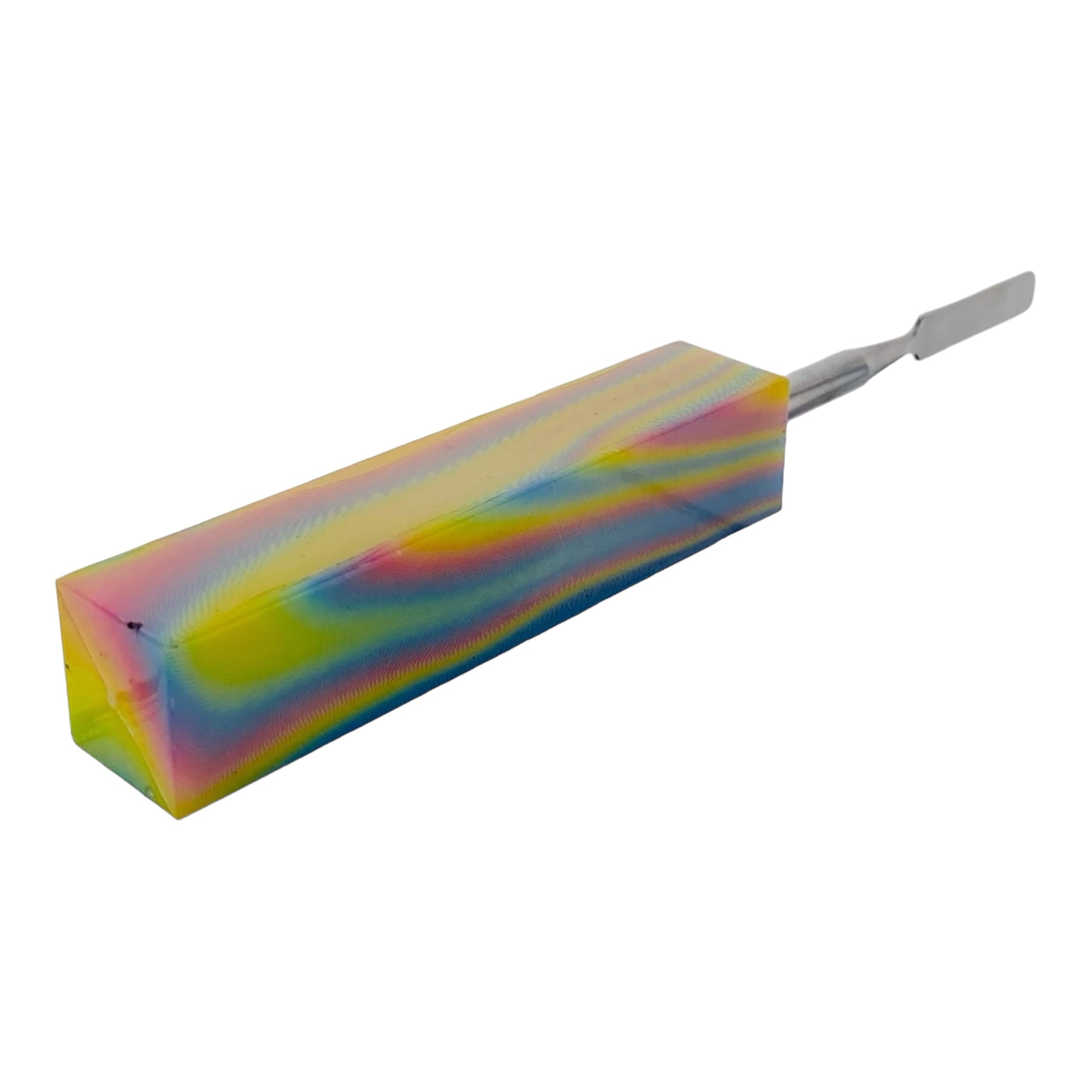 Resin Dab Tool Rainbow With Flat Paddle
