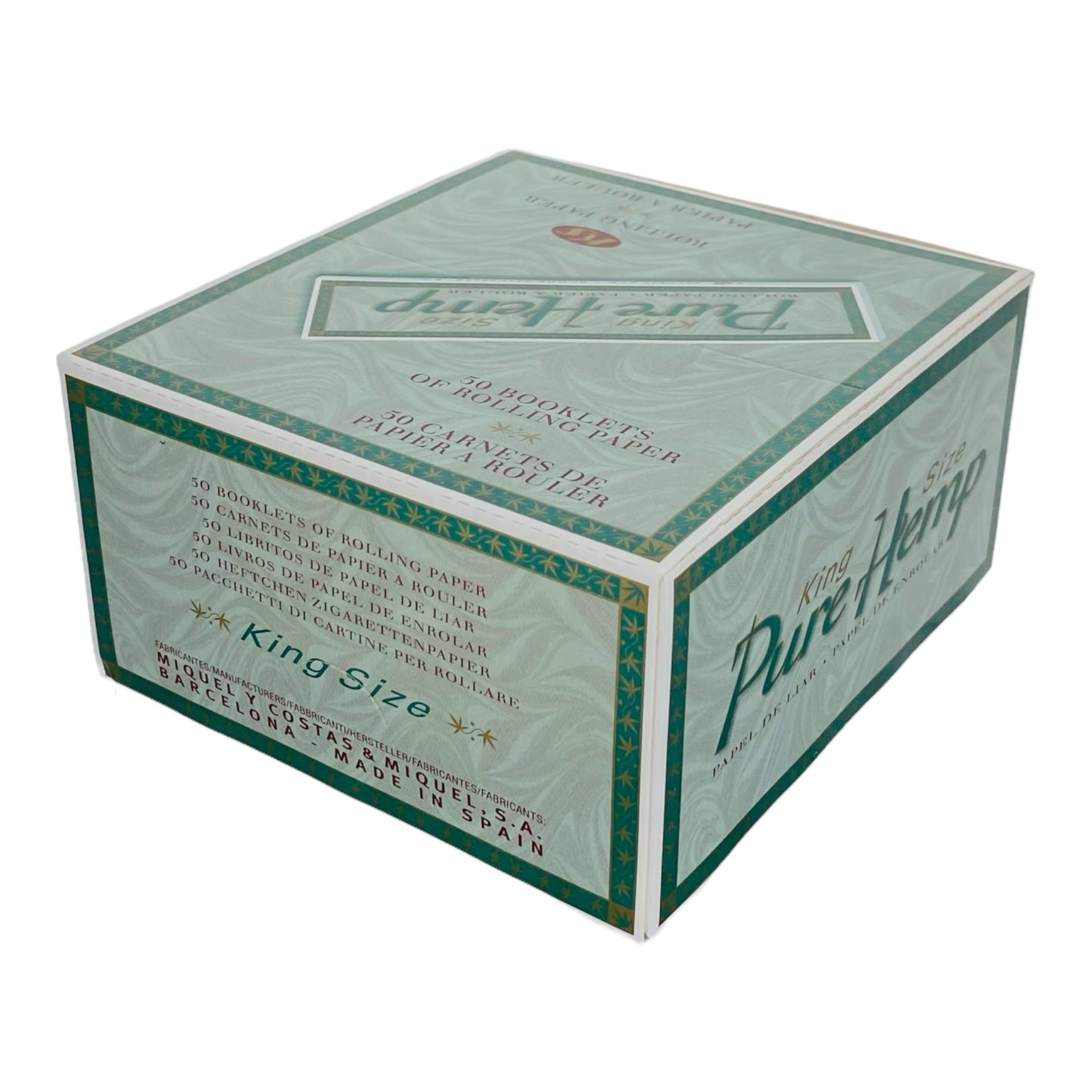 Pure Hemp King Size Rolling Papers BOX - 50 packs -