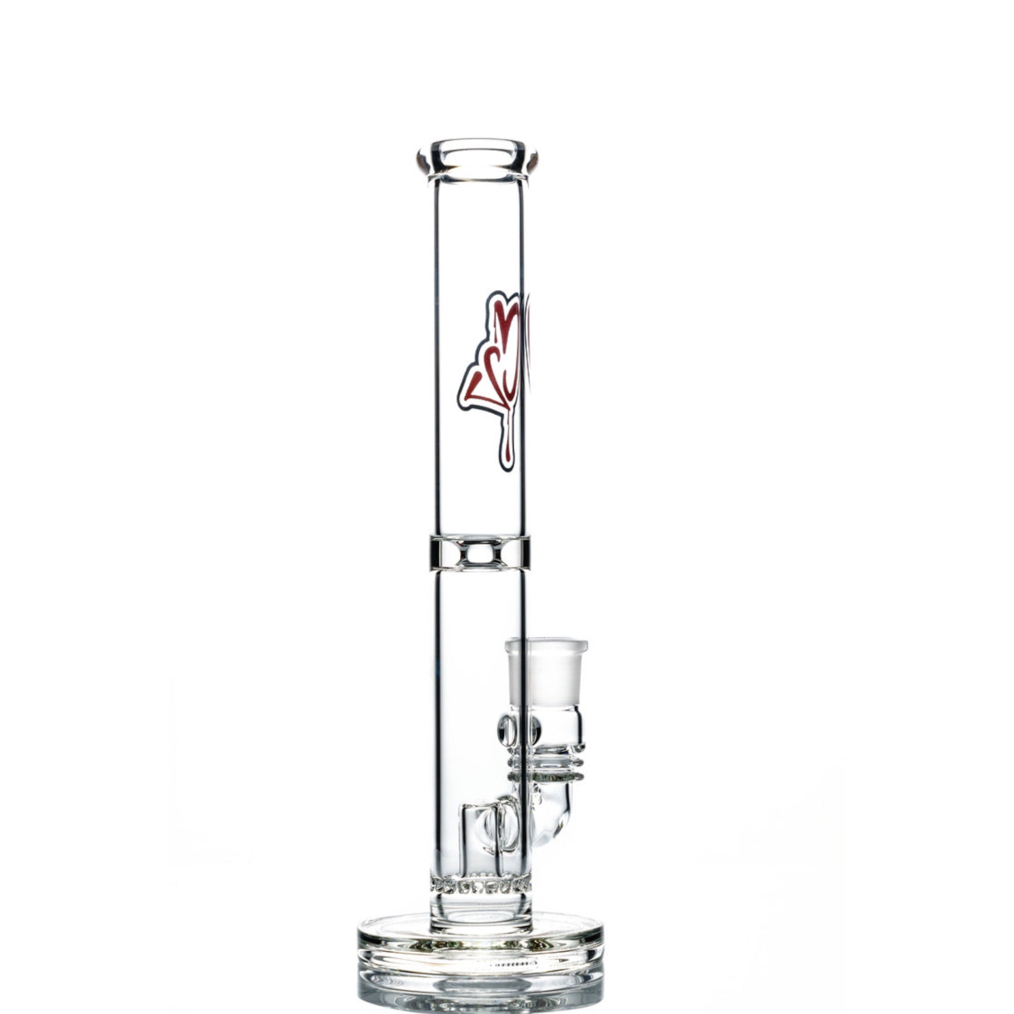 Custom Creations - Tall Clear Bong With Single Ratchet Perc STL1SR