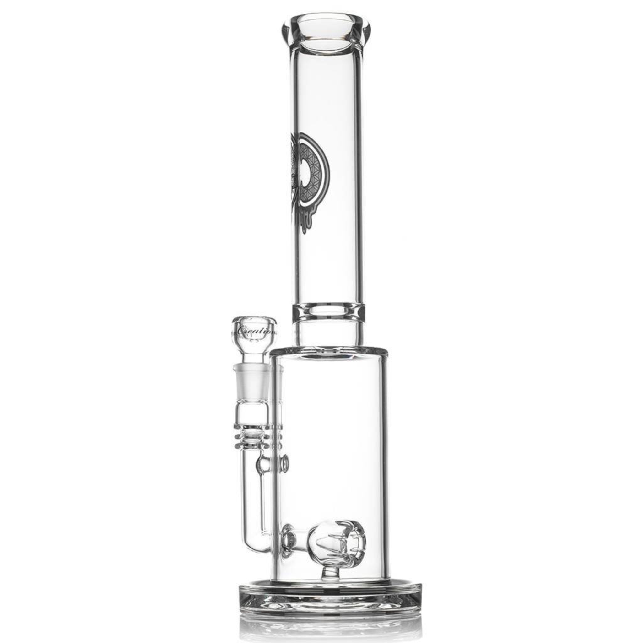 Custom Creations - Tall Clear Bong With Daisy Jet Perc