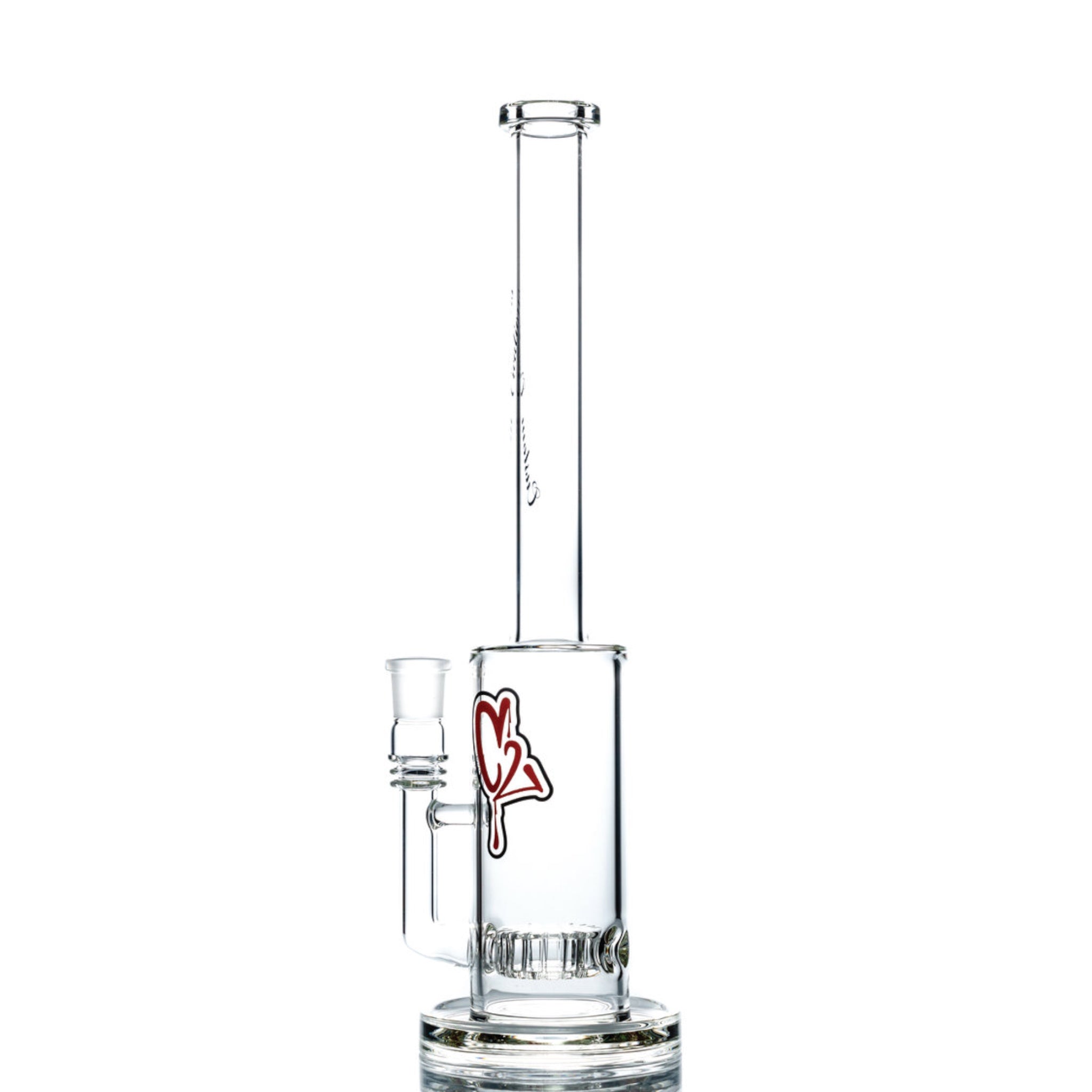 Custom Creations - Tall Clear Bong With Circle Disc Perc - FBS4