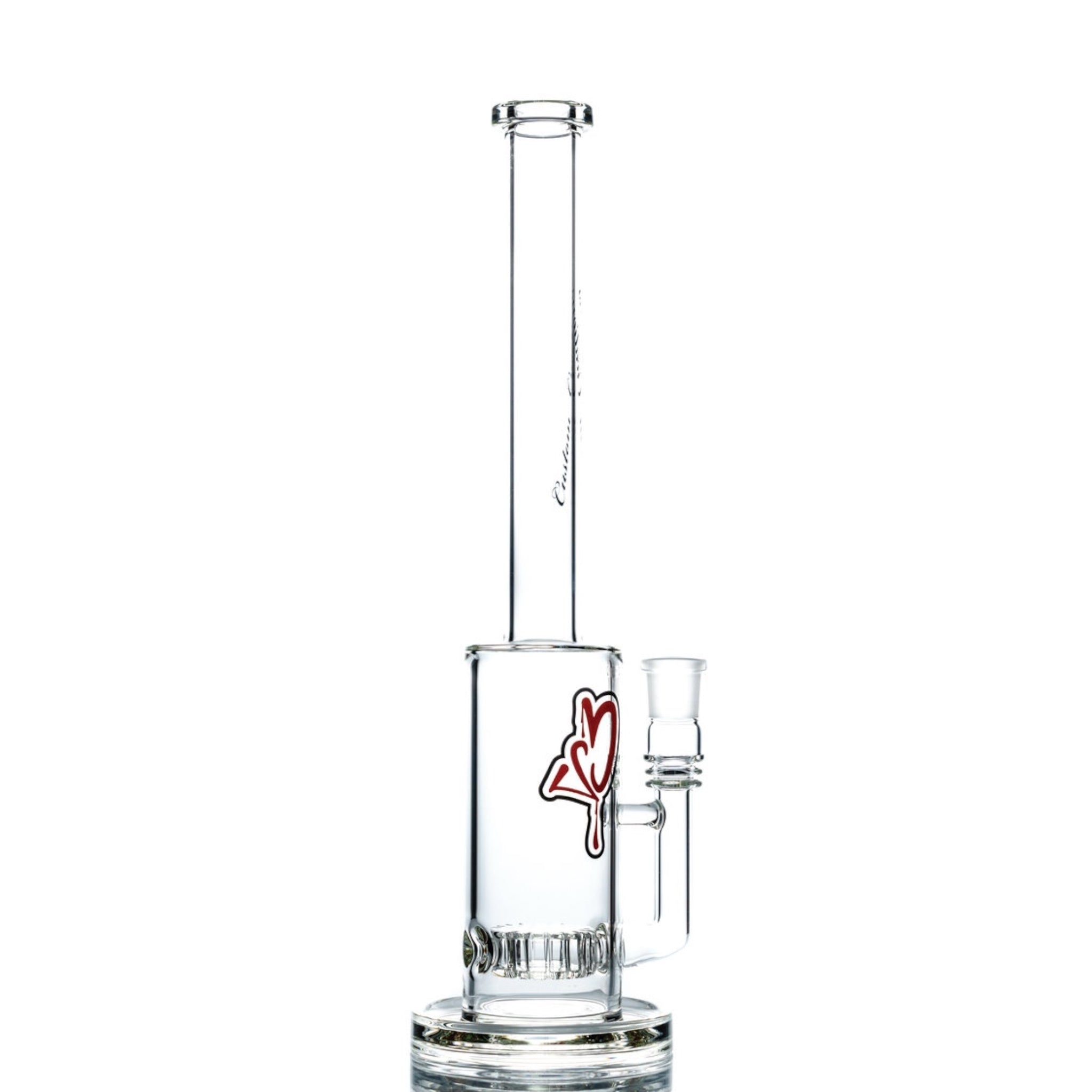 Custom Creations - Tall Clear Bong With Circle Disc Perc - FBS4