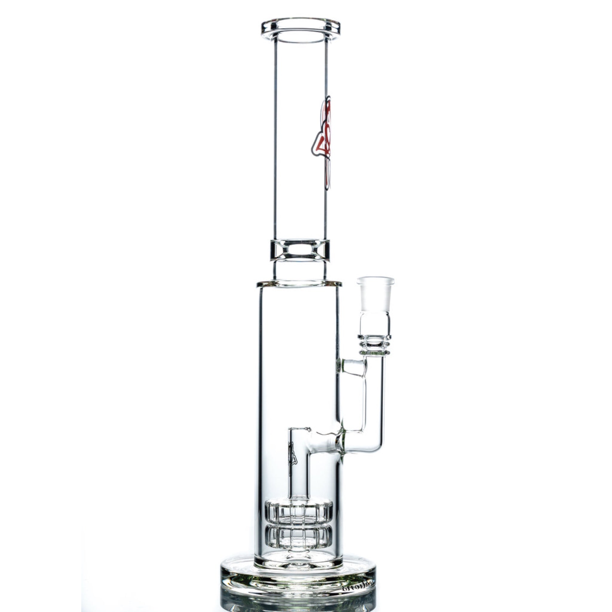 Custom Creations - Tall Bubbler Bong With Double Circ Perc - BRB2WP