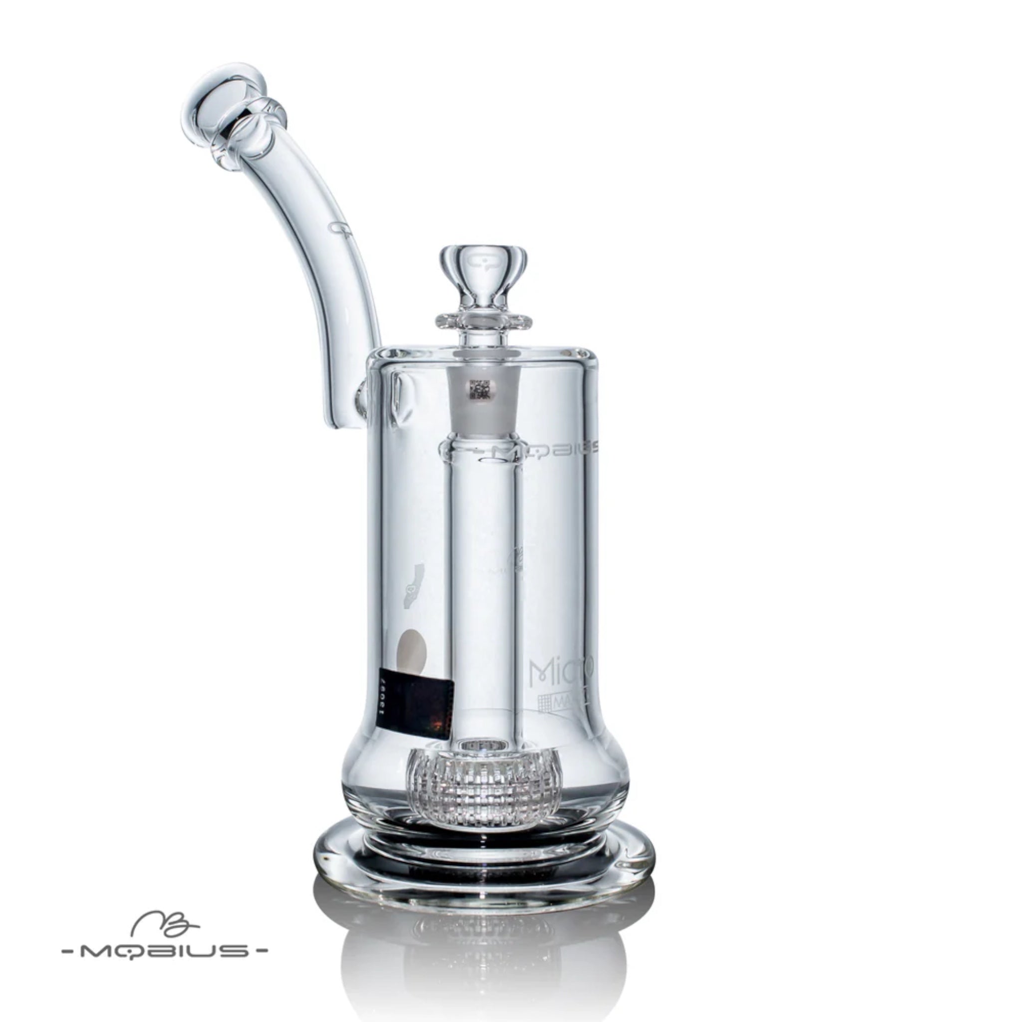 clear Mobius Glass Micro Matrix Perc Bubbler V3