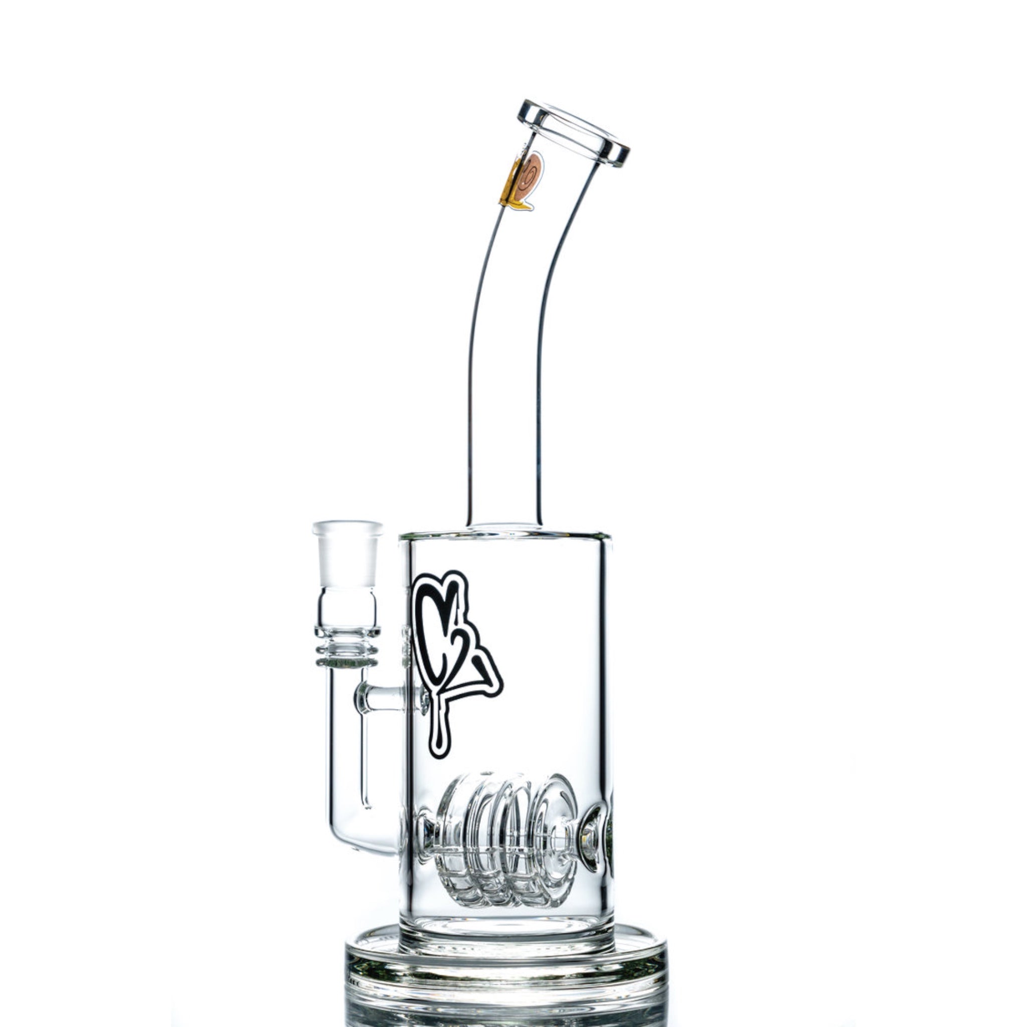 Custom Creations - Tall Clear Bubbler Bong With Triple Barrel Perc - Trip1