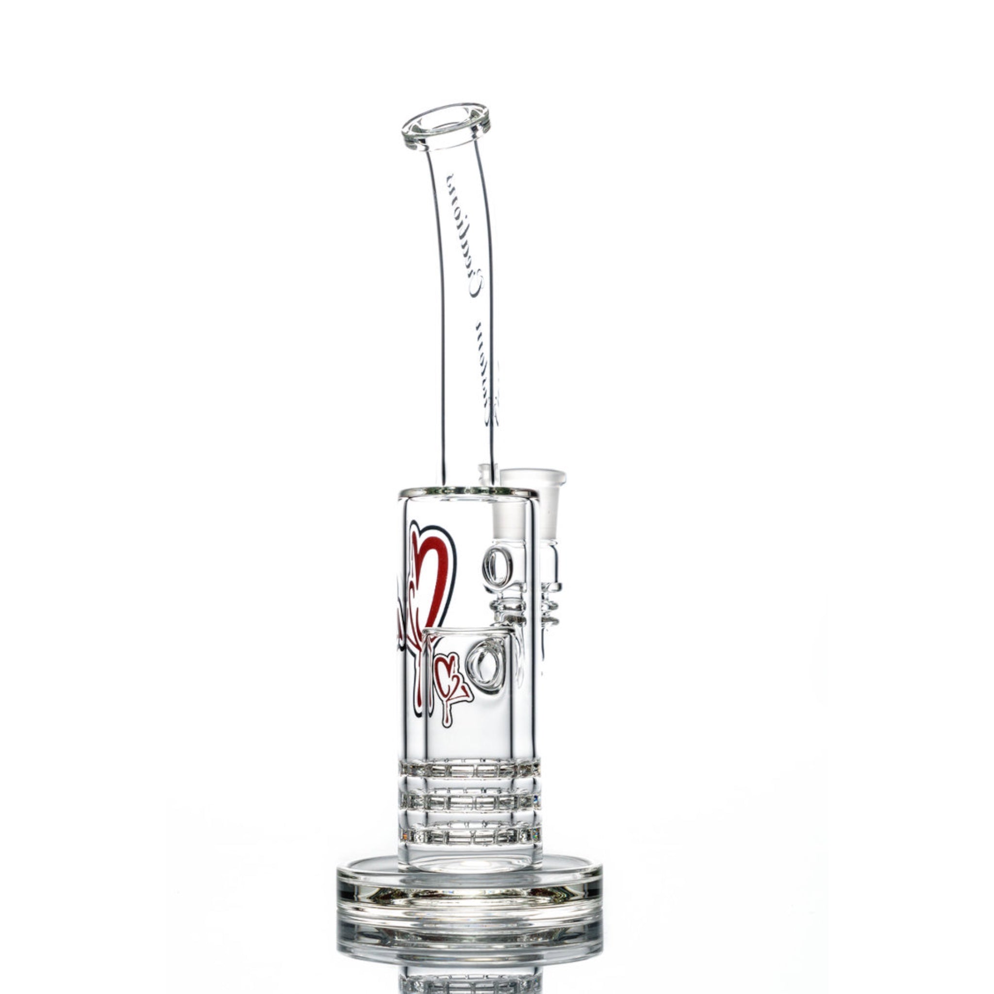 C2 Custom Creations Small Clear Bubbler With Triple Ratchet Perc FBS-50TR