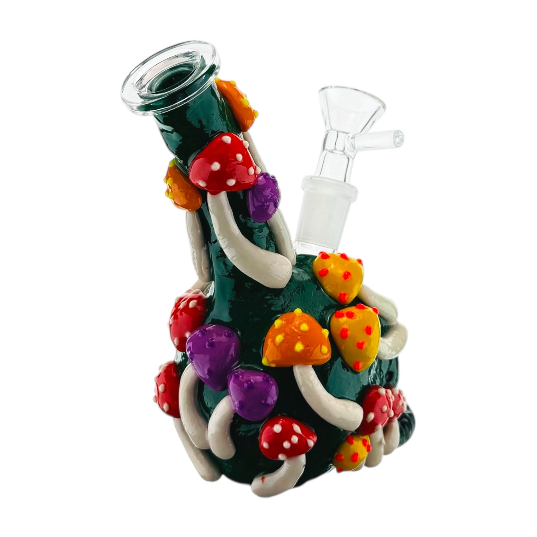 Monster Bong Small Skull Bong With Mushrooms