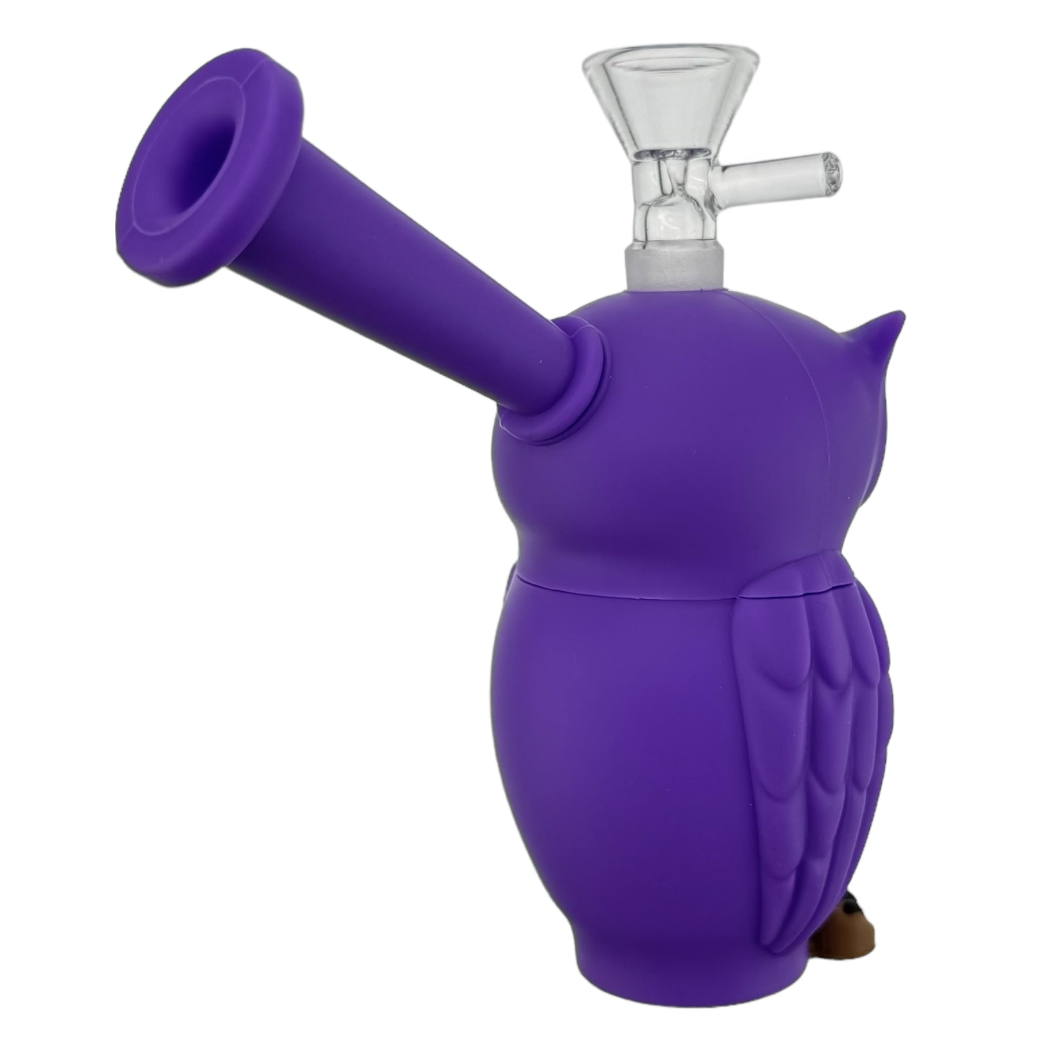 cute and girly mini Purple Owl Silicone Rubber Bong