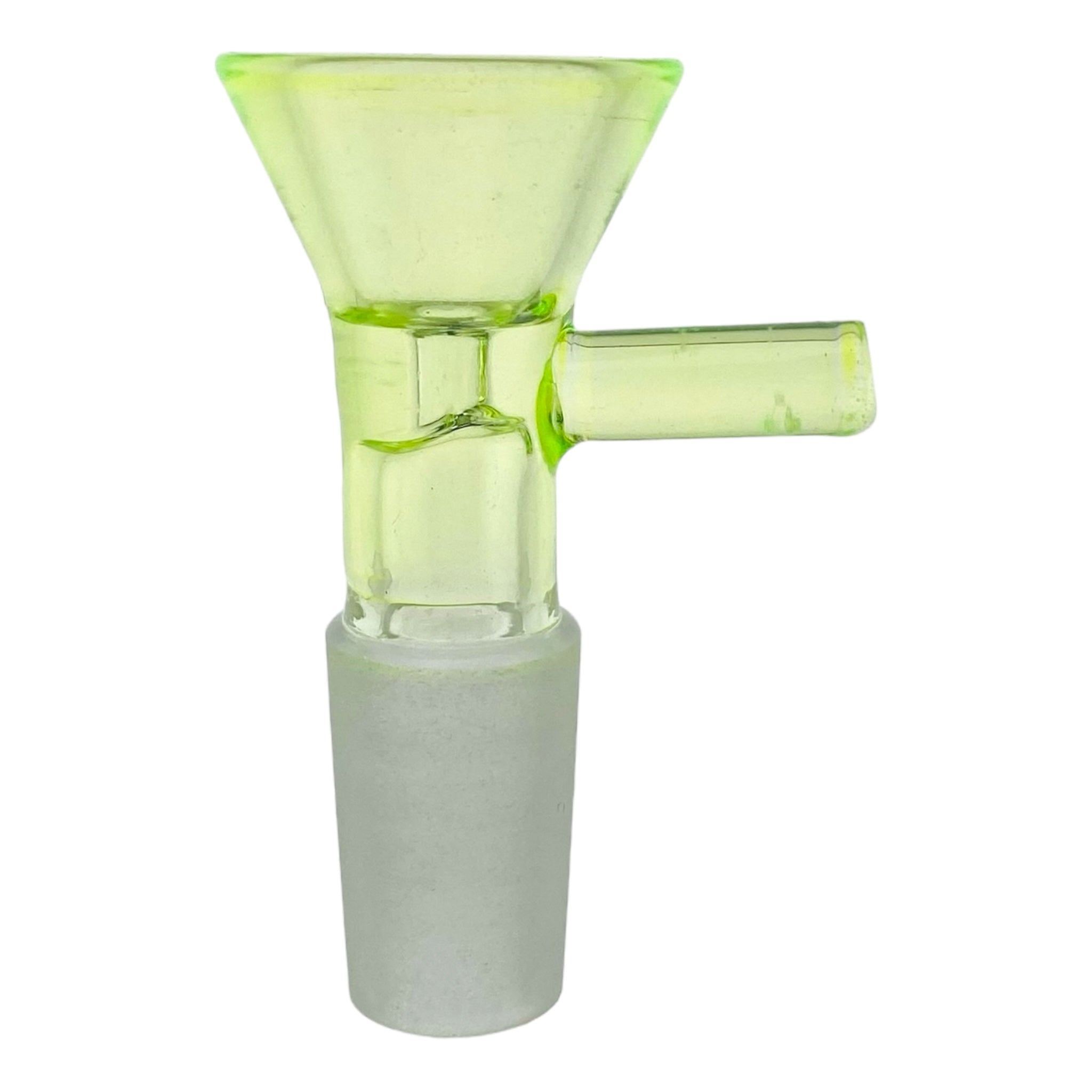 UV Reactive Green Martini Bong Bowl Piece Slide With Handle 14mm
