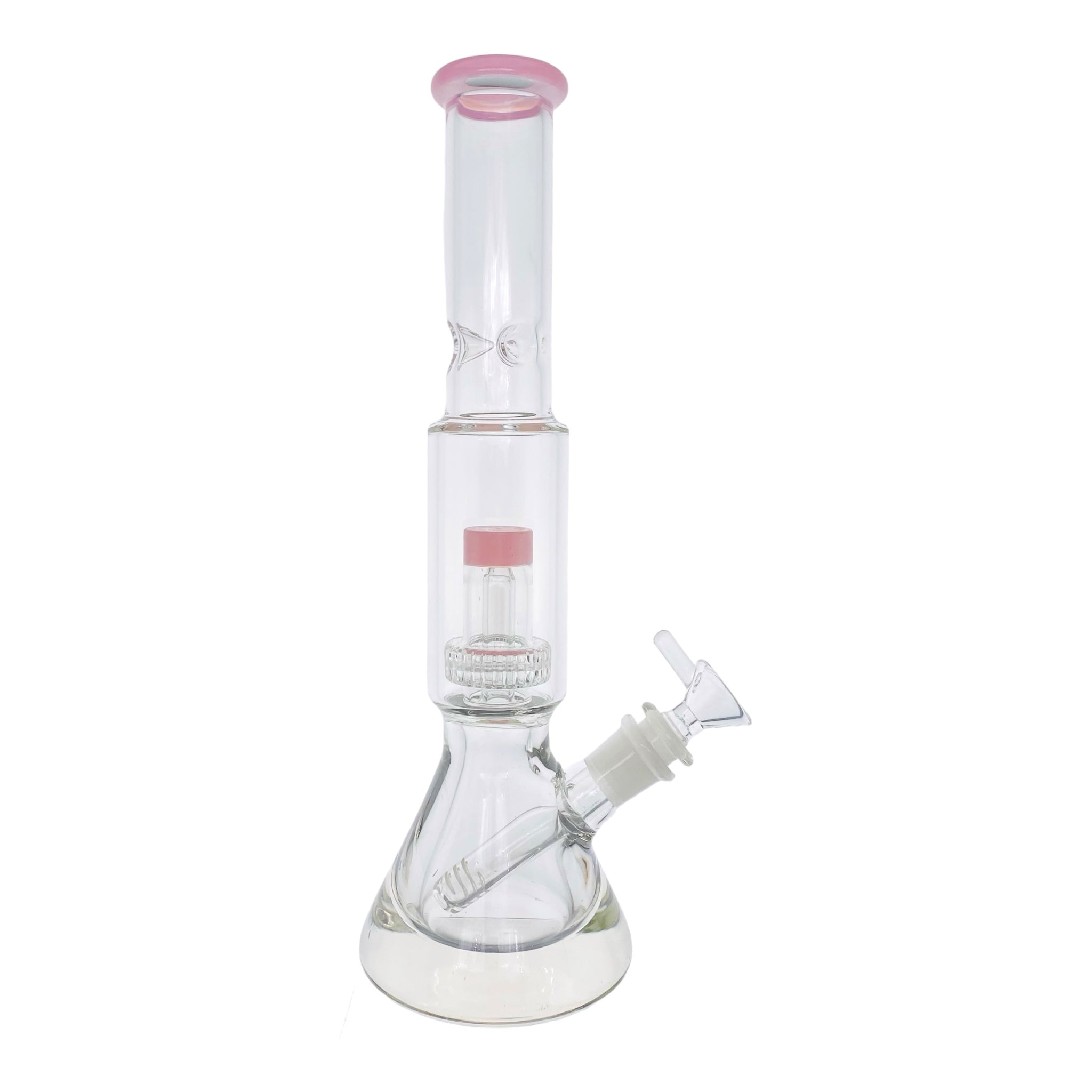 pink bong for weed with perc & extra thick beaker base 12 inches for sale free shipping