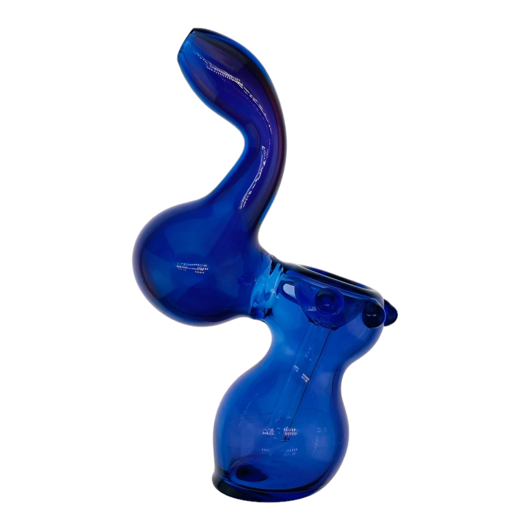 Cobalt Blue Stand Up Glass Bubbler Water Pipe for weed or tobacco for sale free shipping