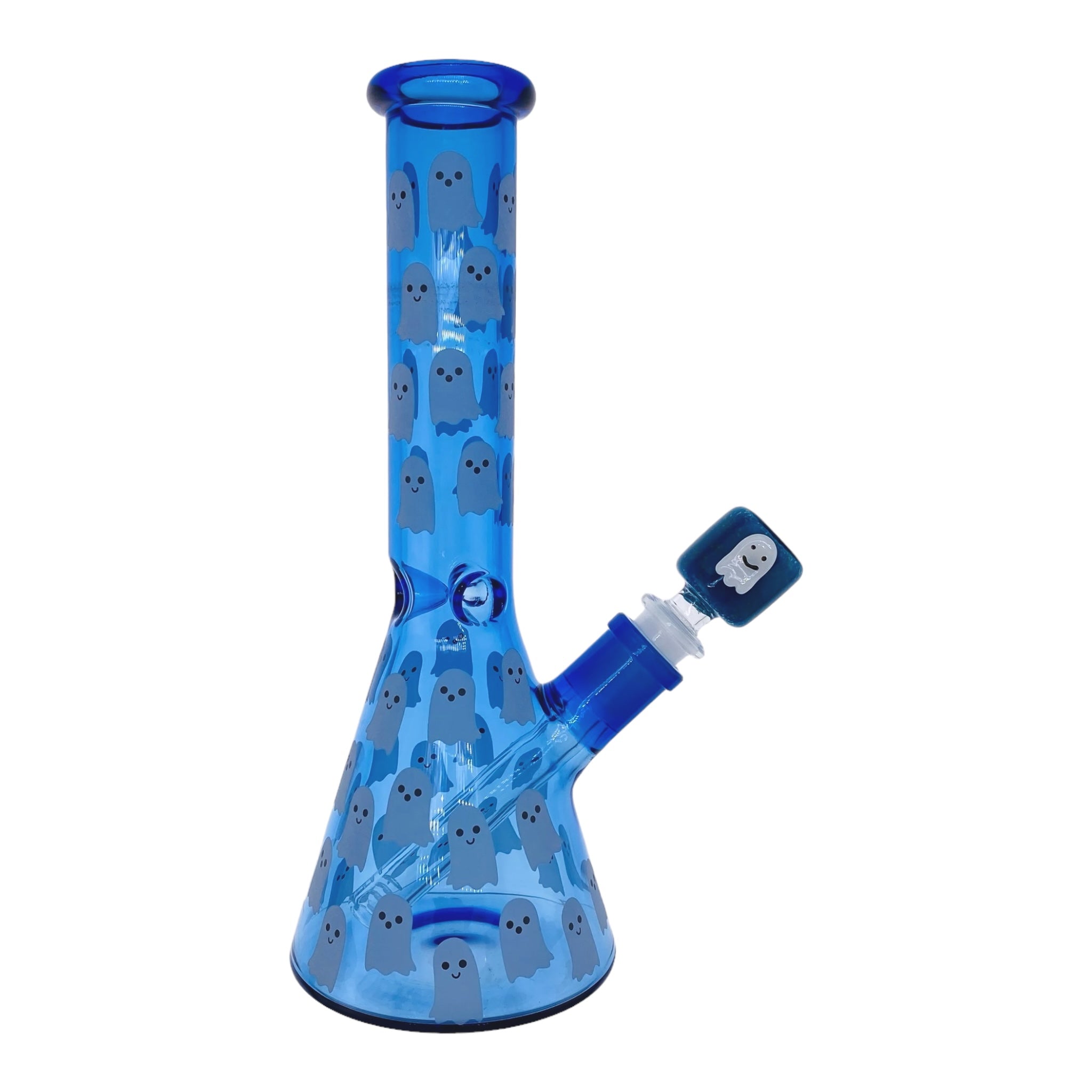 cute girly Glow In The Dark Ghost Blue Beaker Bong 10 Inches for sale