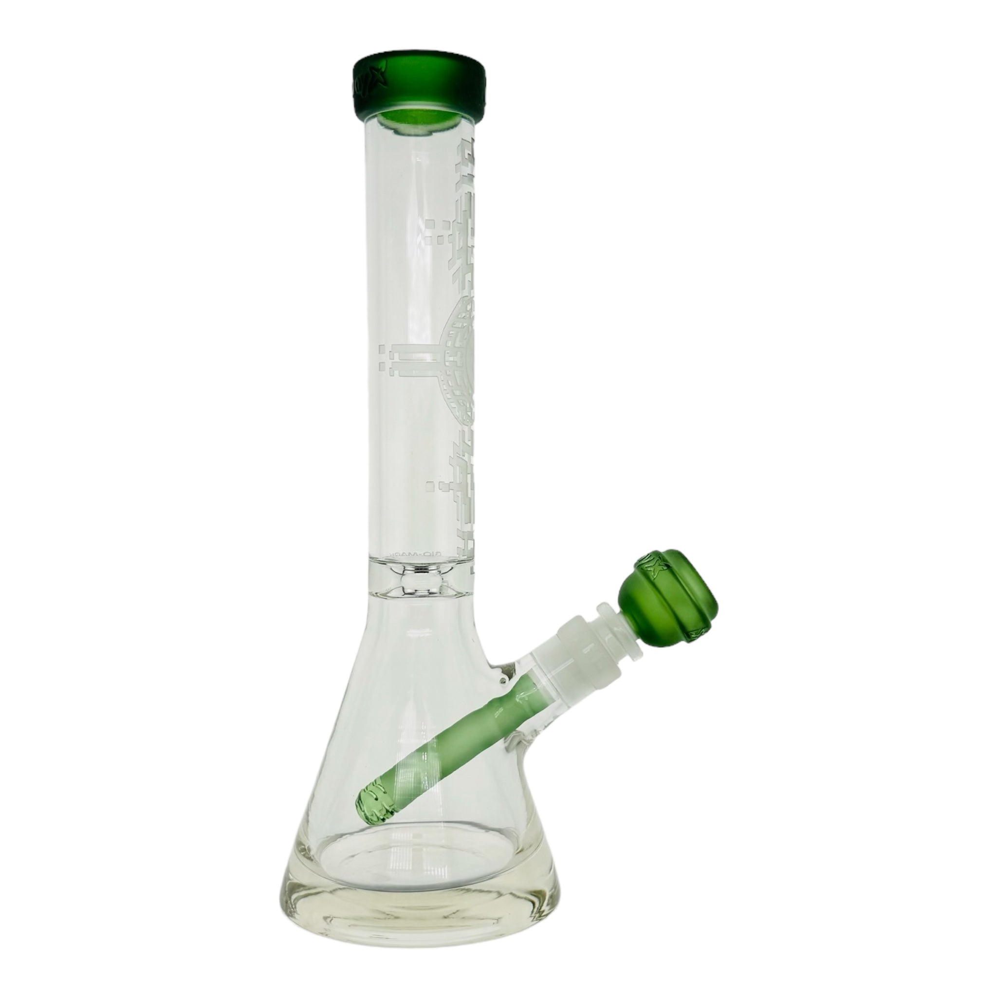 Milkyway Glass - 10.5 Inch Bio-Encryption Beaker Base Bong Green