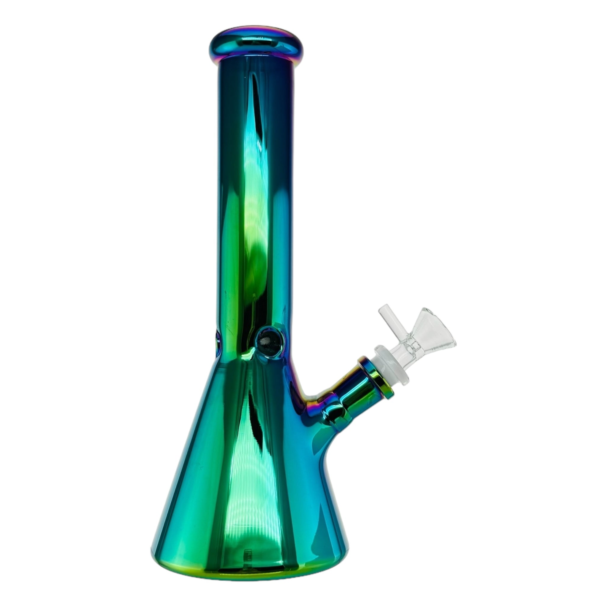 Green Rainbow Beaker Base Glass Bong