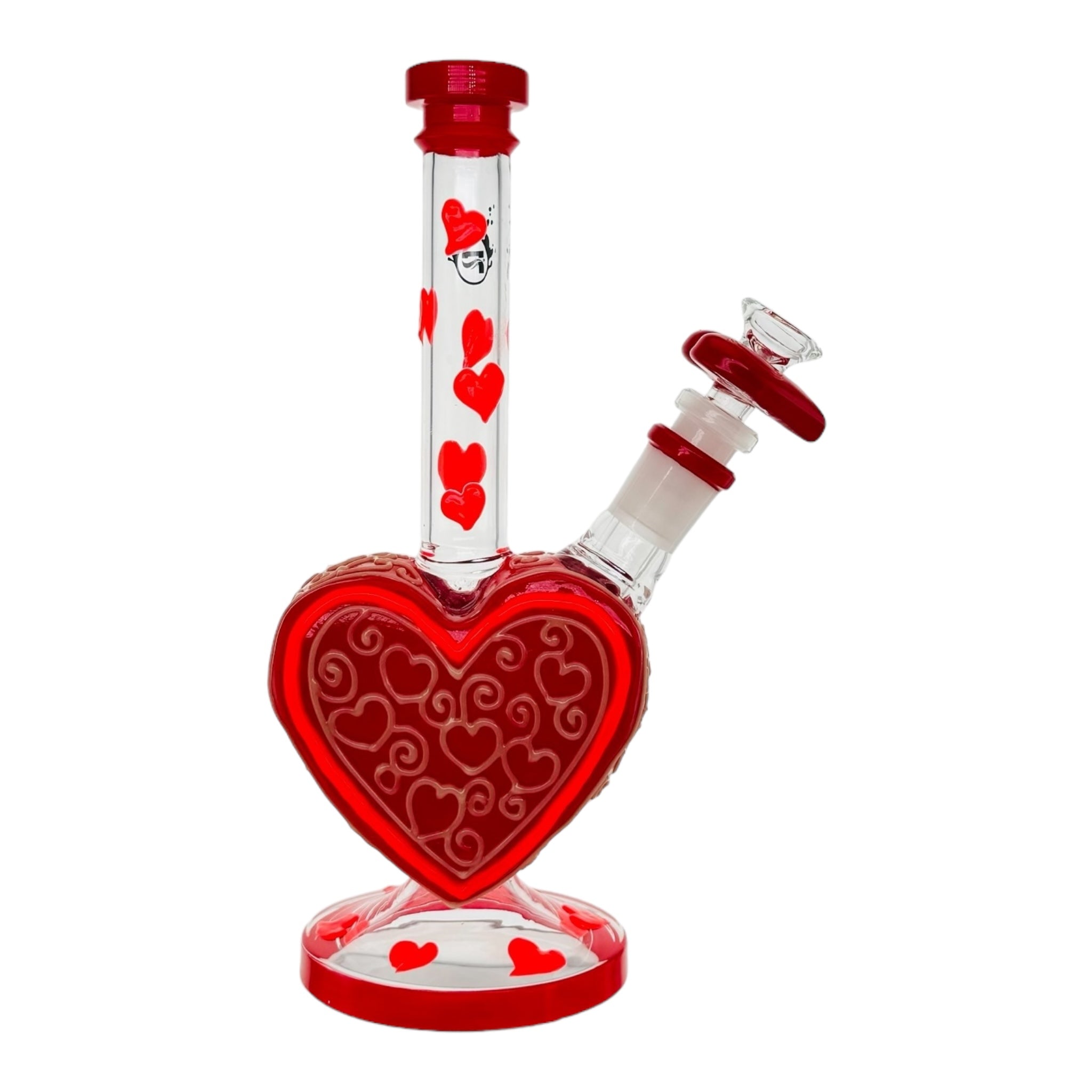 Pulsar Glass Red Valentine Heart Bong