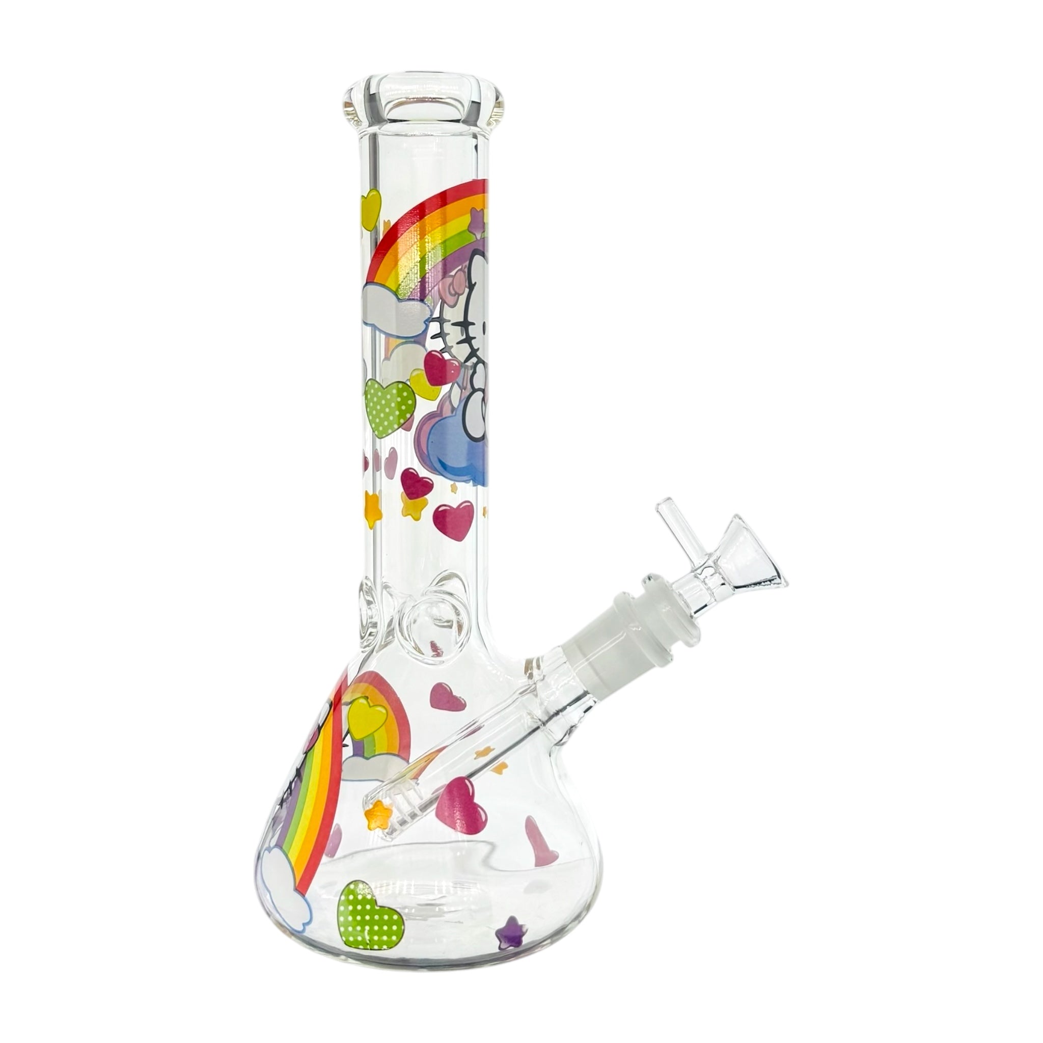 pretty Hello Kitty Bong With Rainbow 8 Inch