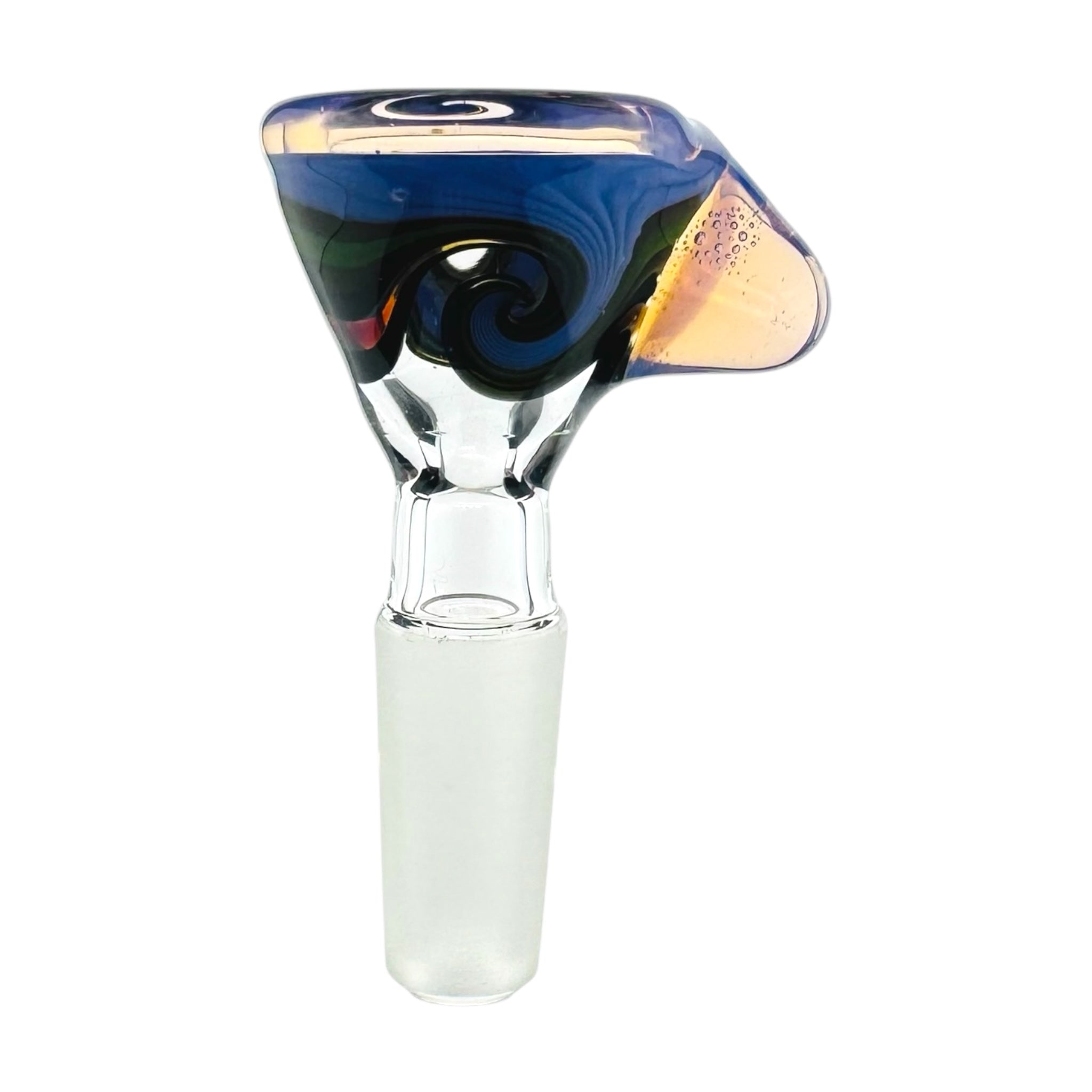 10mm Flower Bowl Blue & Green Twirl