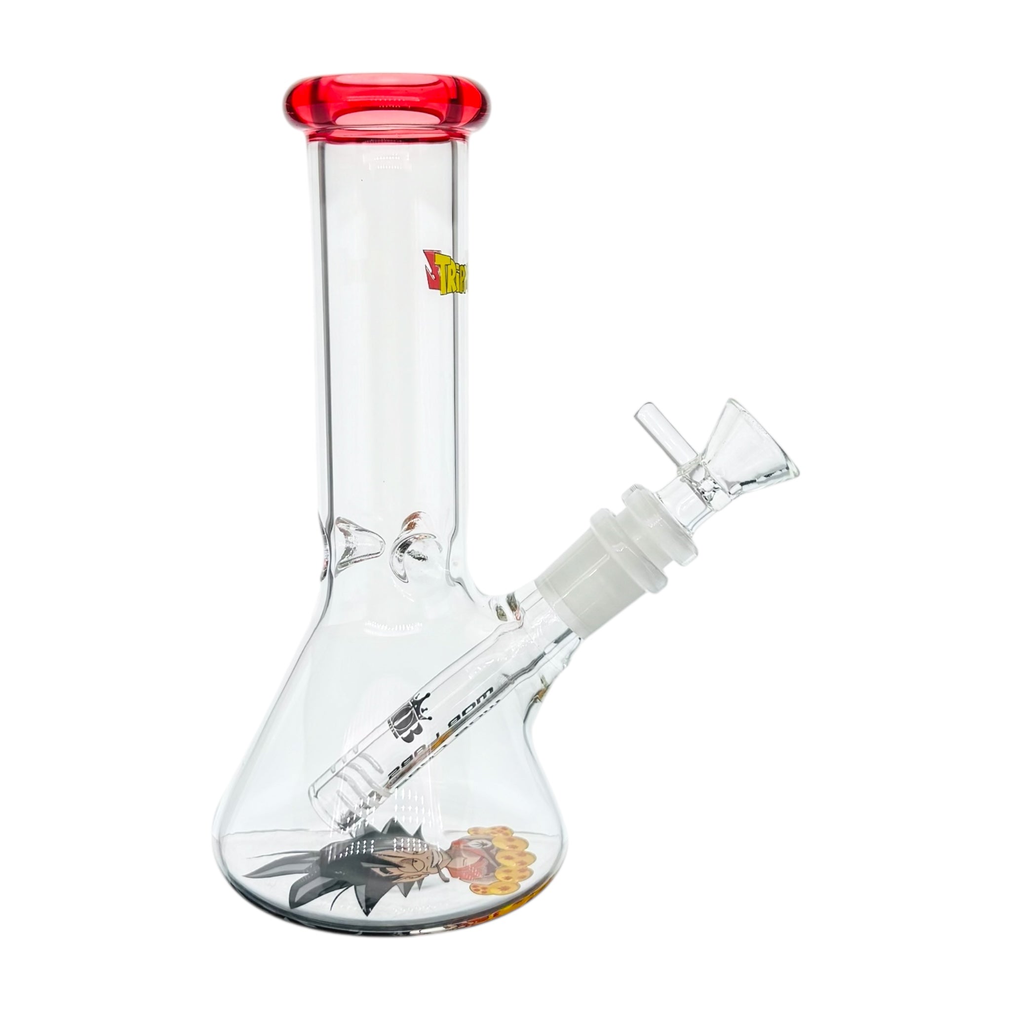 Dragon Ball Z themed small glass beaker bong 8 inches tall