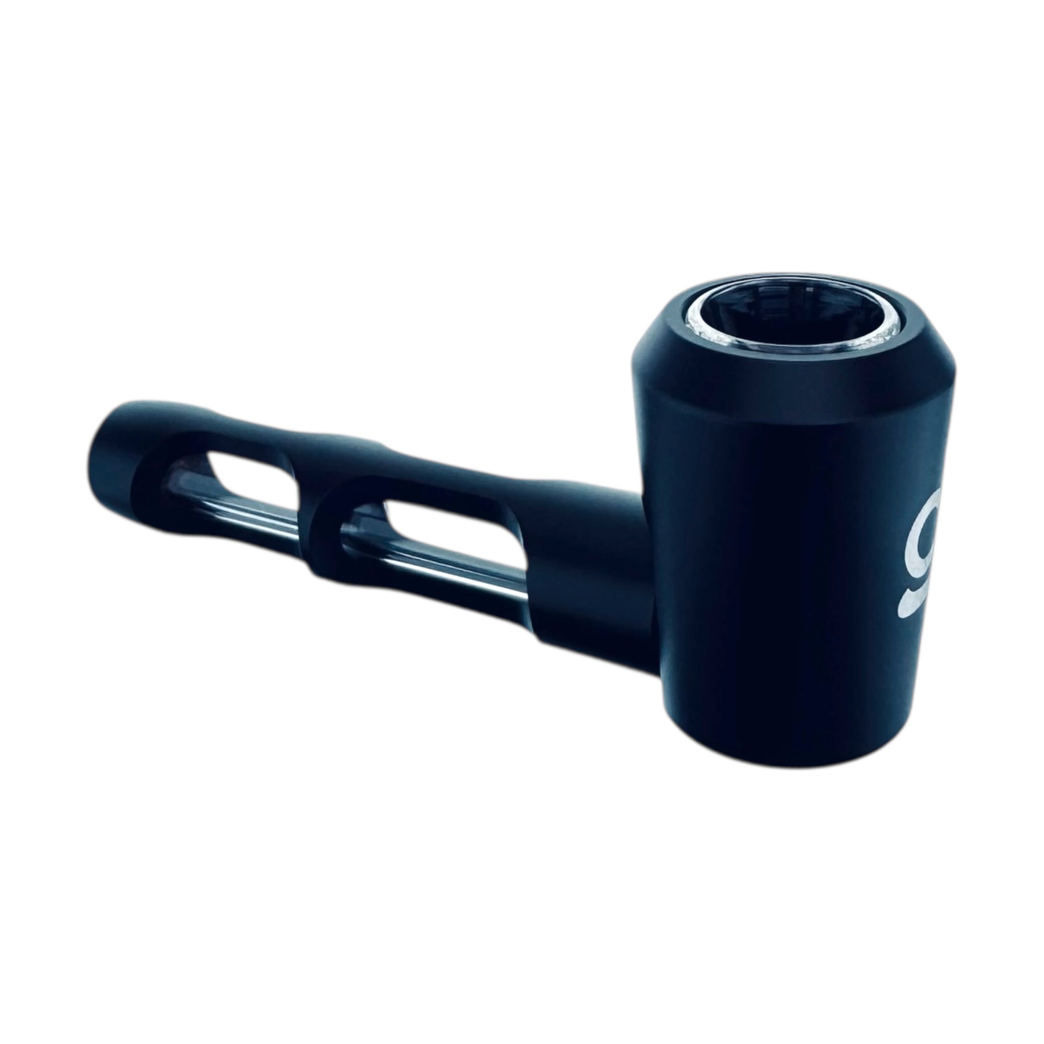 Black pipe on a white background