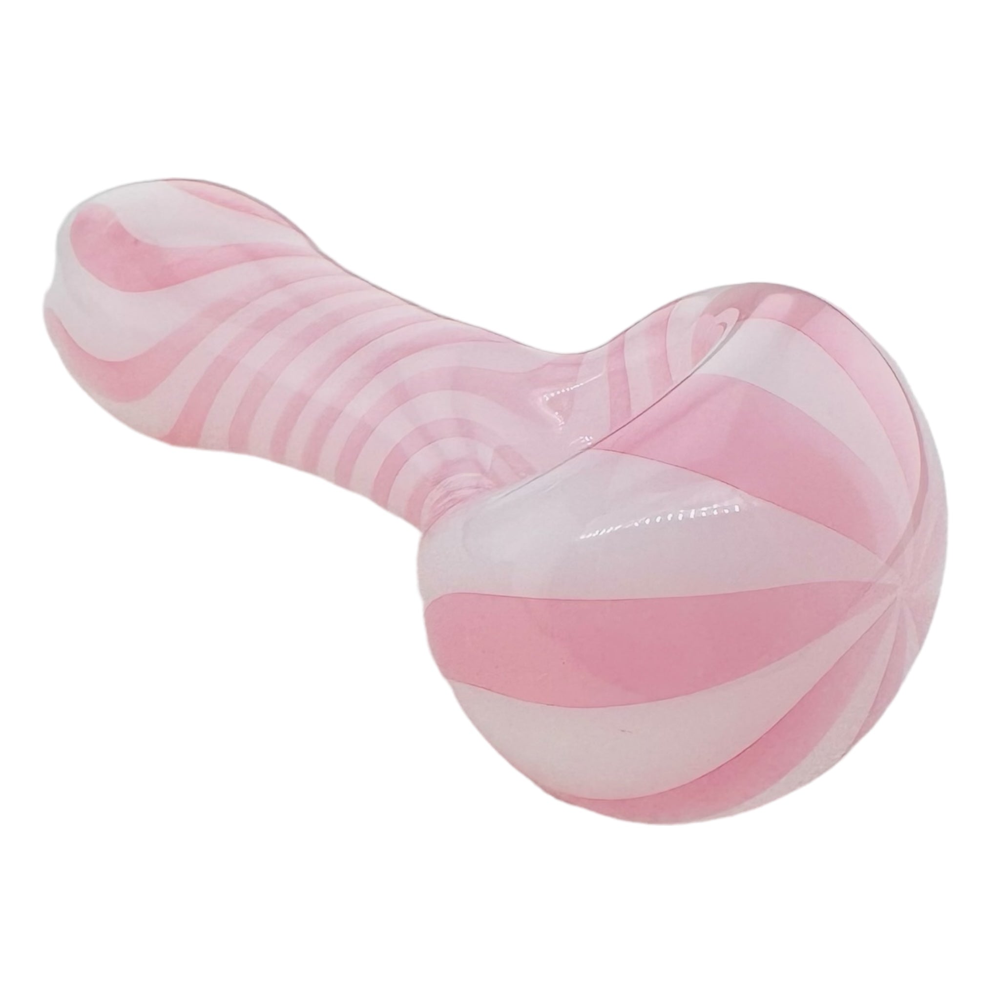 cute and girly small mini Pink And White Twist Glass Hand Pipe for sale