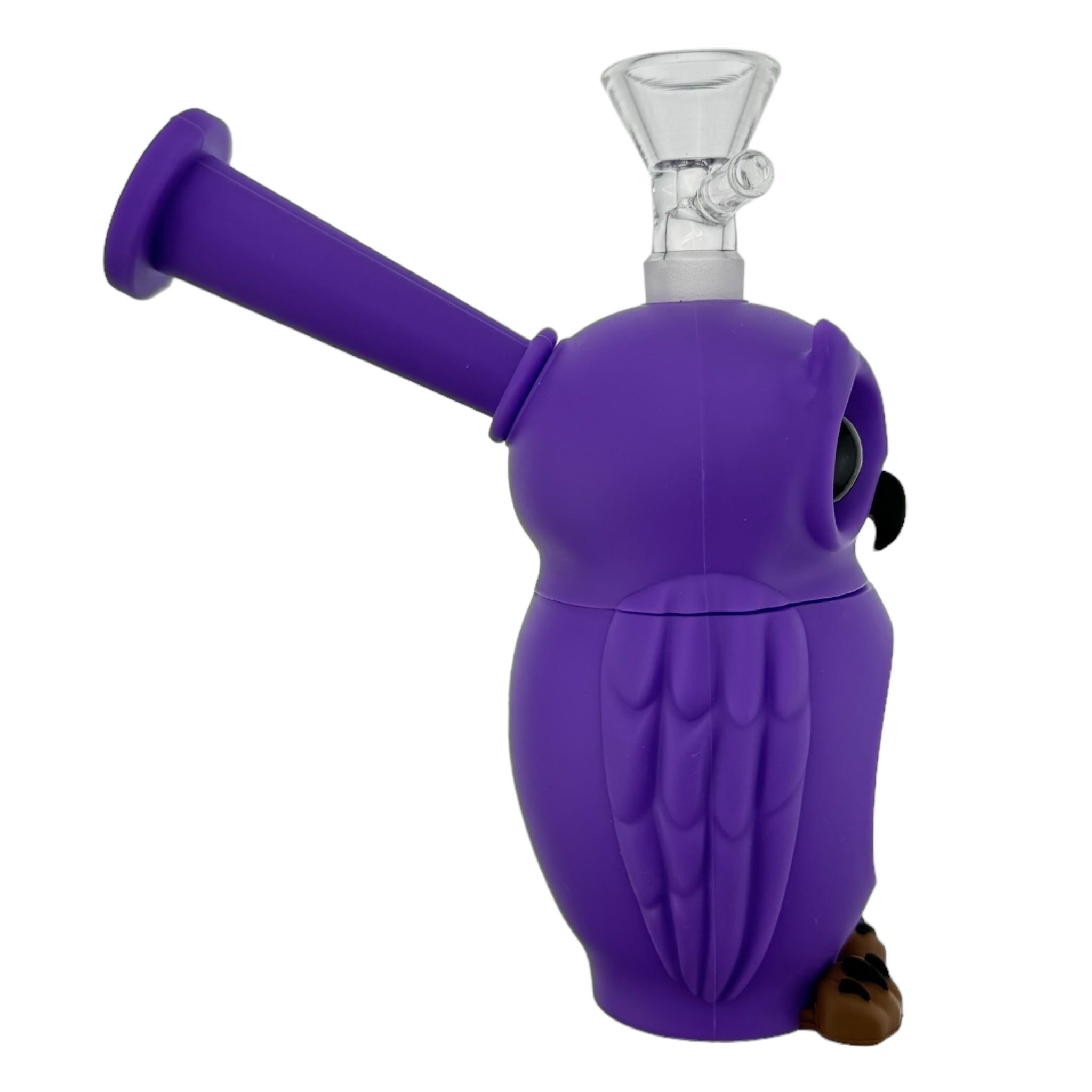 cute and girly mini Purple Owl Silicone Rubber Bong