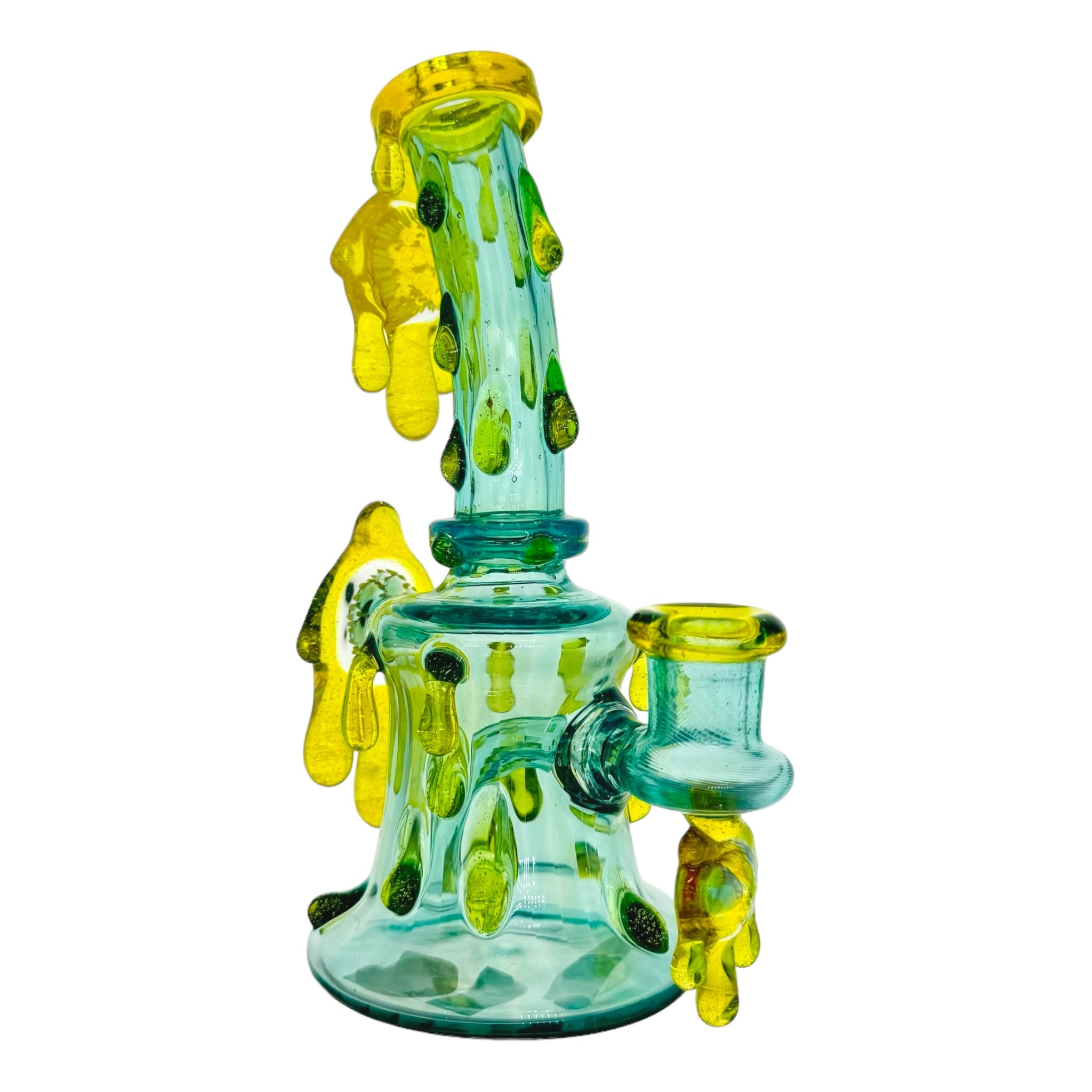 EBOX Glass Art - Heady glass Custom Dab Rig Honey Oil Drip & Matching Drop Down