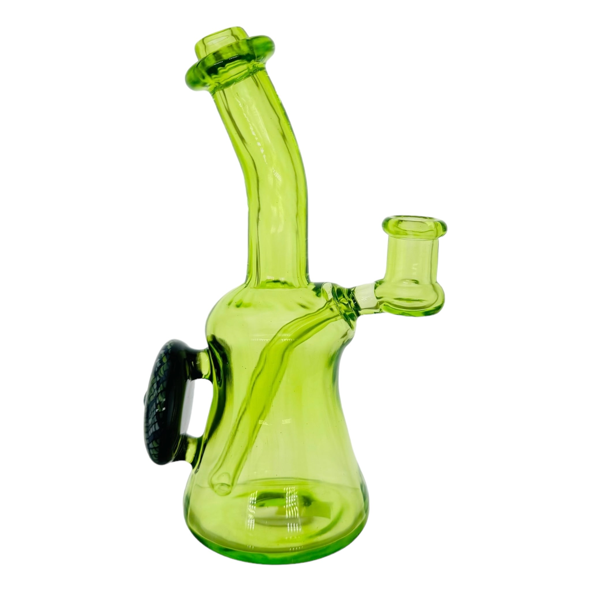 Ty Watts Heady Glass Dab Rig And Bong Hatorade Green Minitube With Quartz Swing Arm Bucket