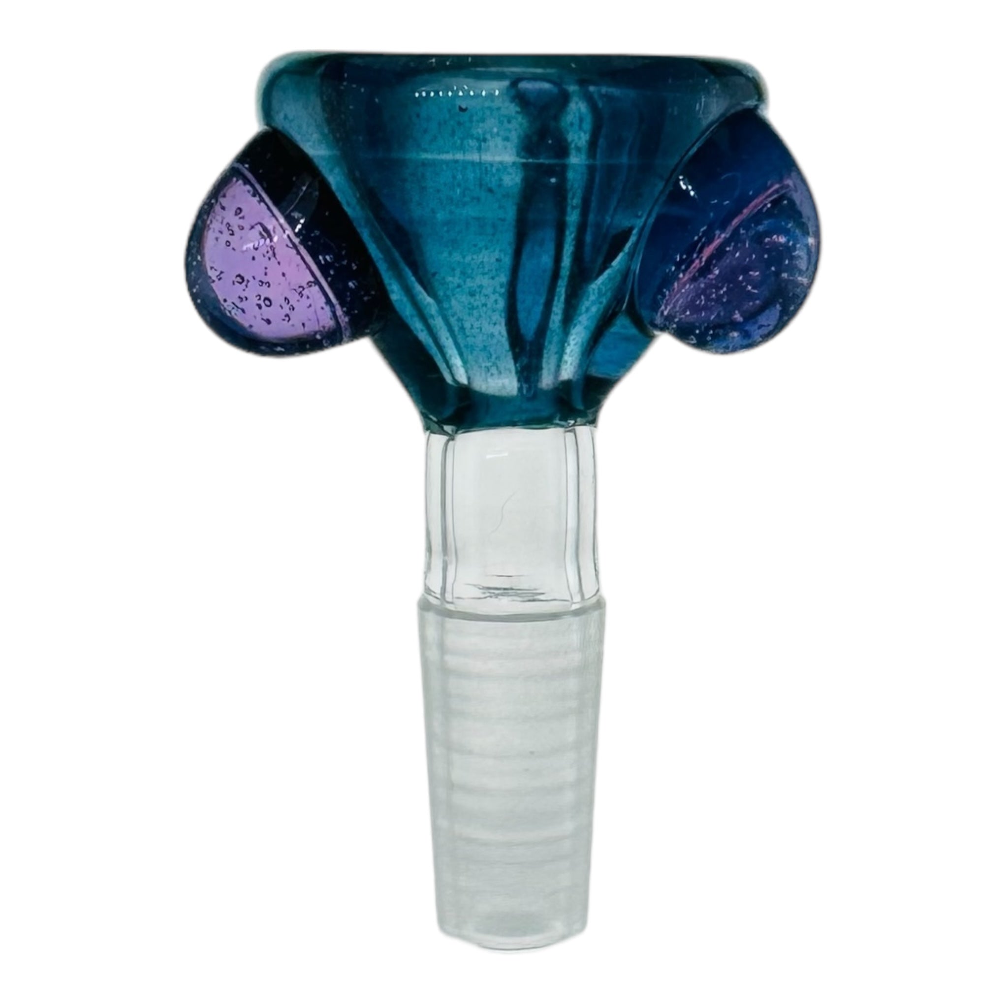 Arko Glass 10mm Bong Bowl For Weed Blue Dream Bowl With Wysteria Purple Dots