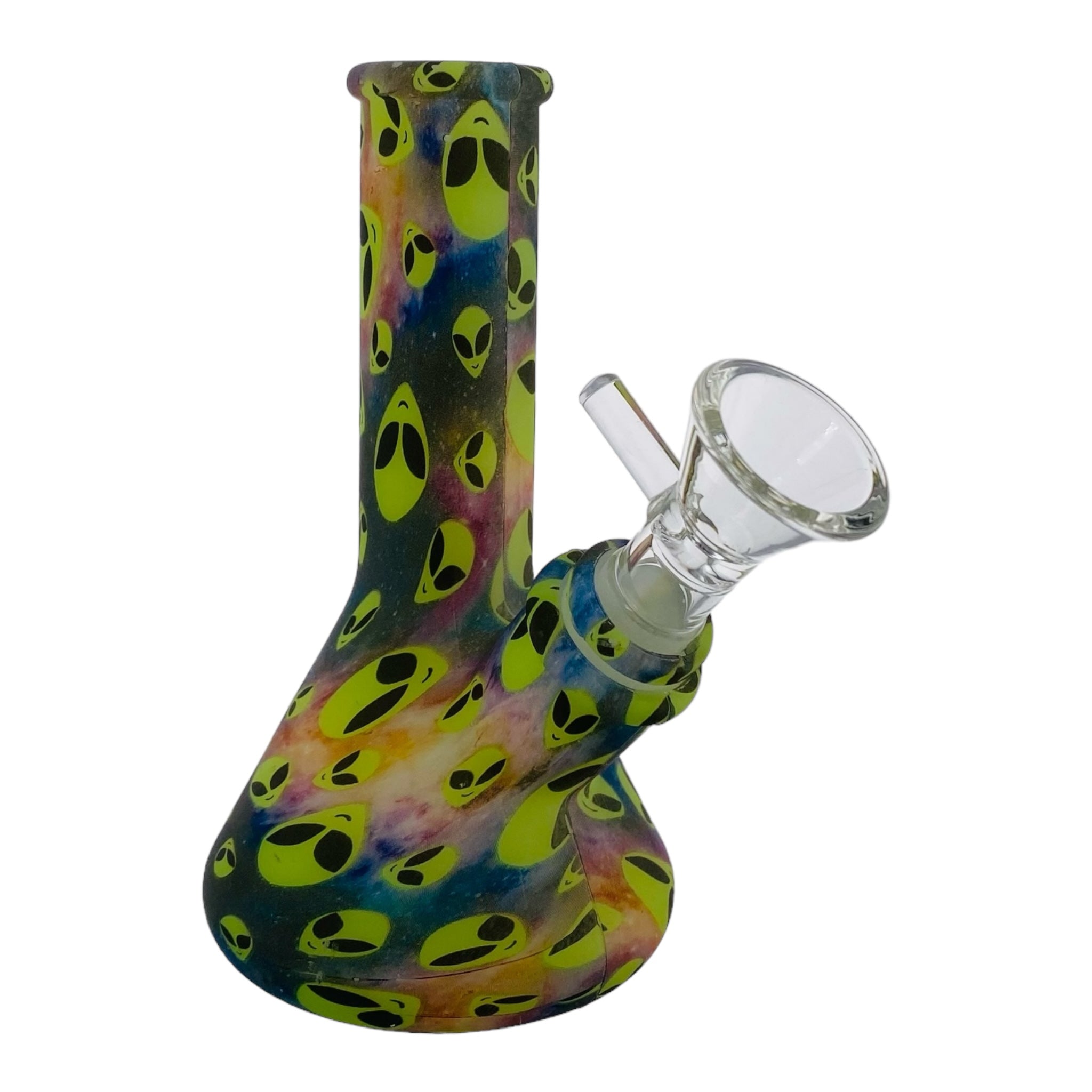 5 Inch cute Mini Silicone Rubber Bong With Alien Heads