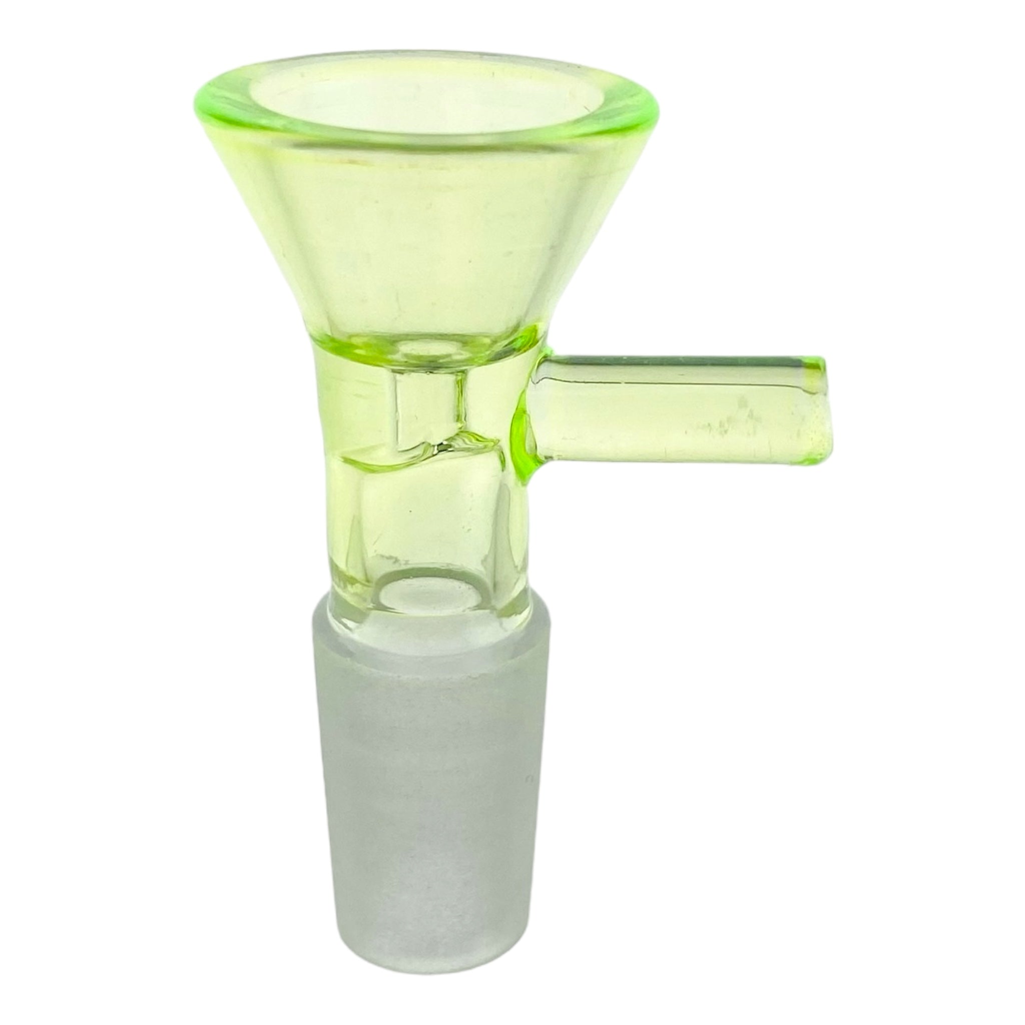 UV Reactive Green Martini Bong Bowl Piece Slide With Handle 14mm