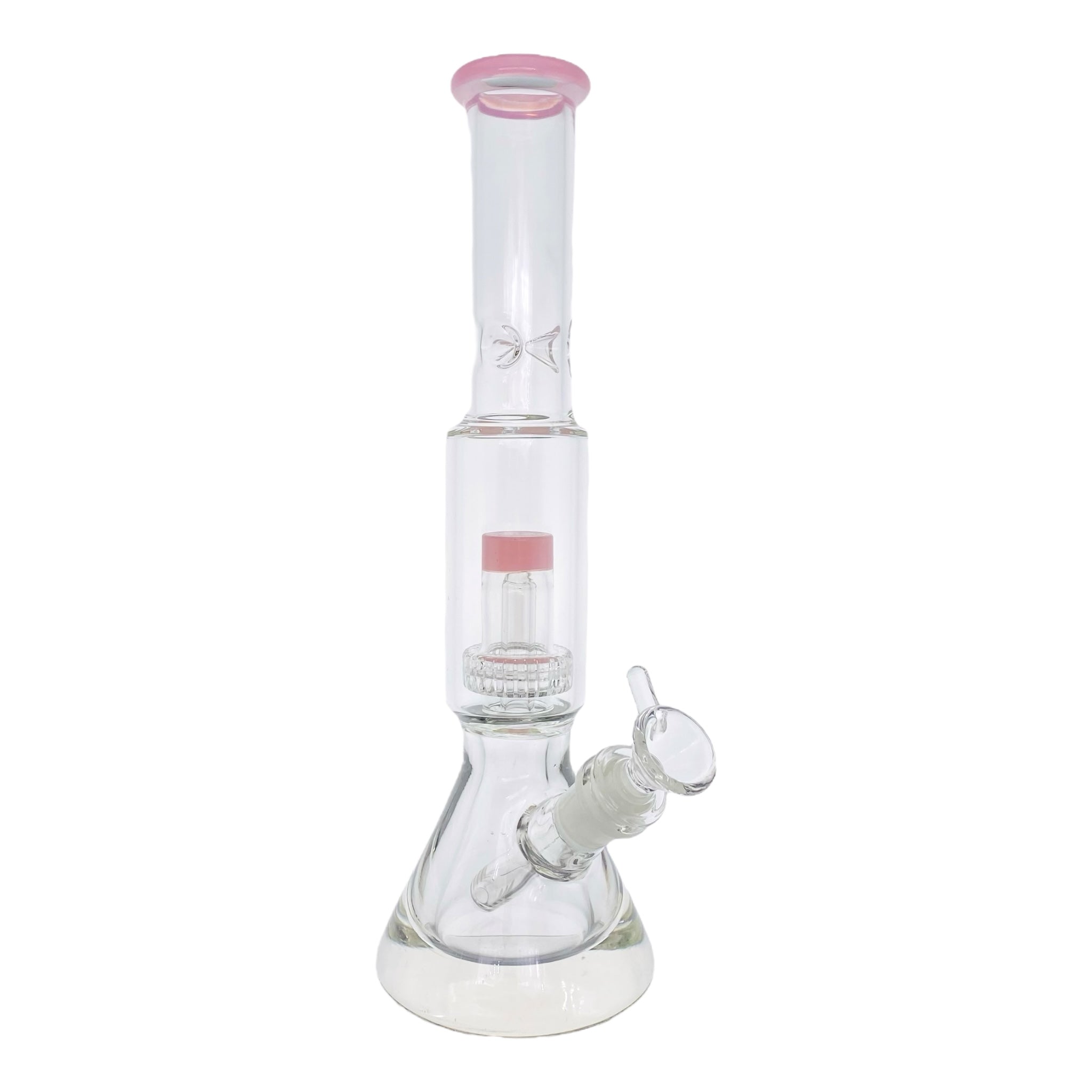 pink bong for weed with perc & extra thick beaker base 12 inches for sale free shipping