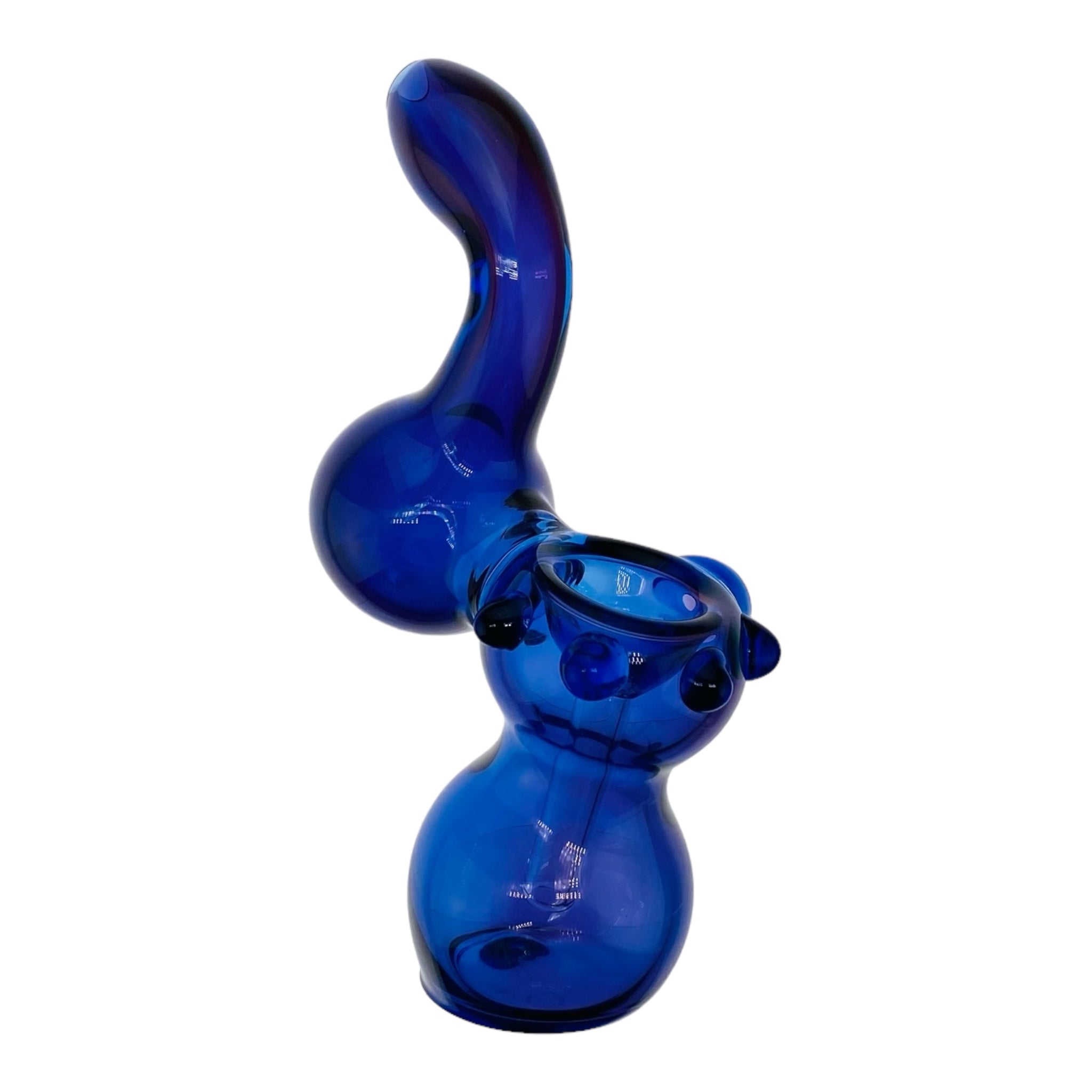 Cobalt Blue Stand Up Glass Bubbler Water Pipe for weed or tobacco for sale free shipping