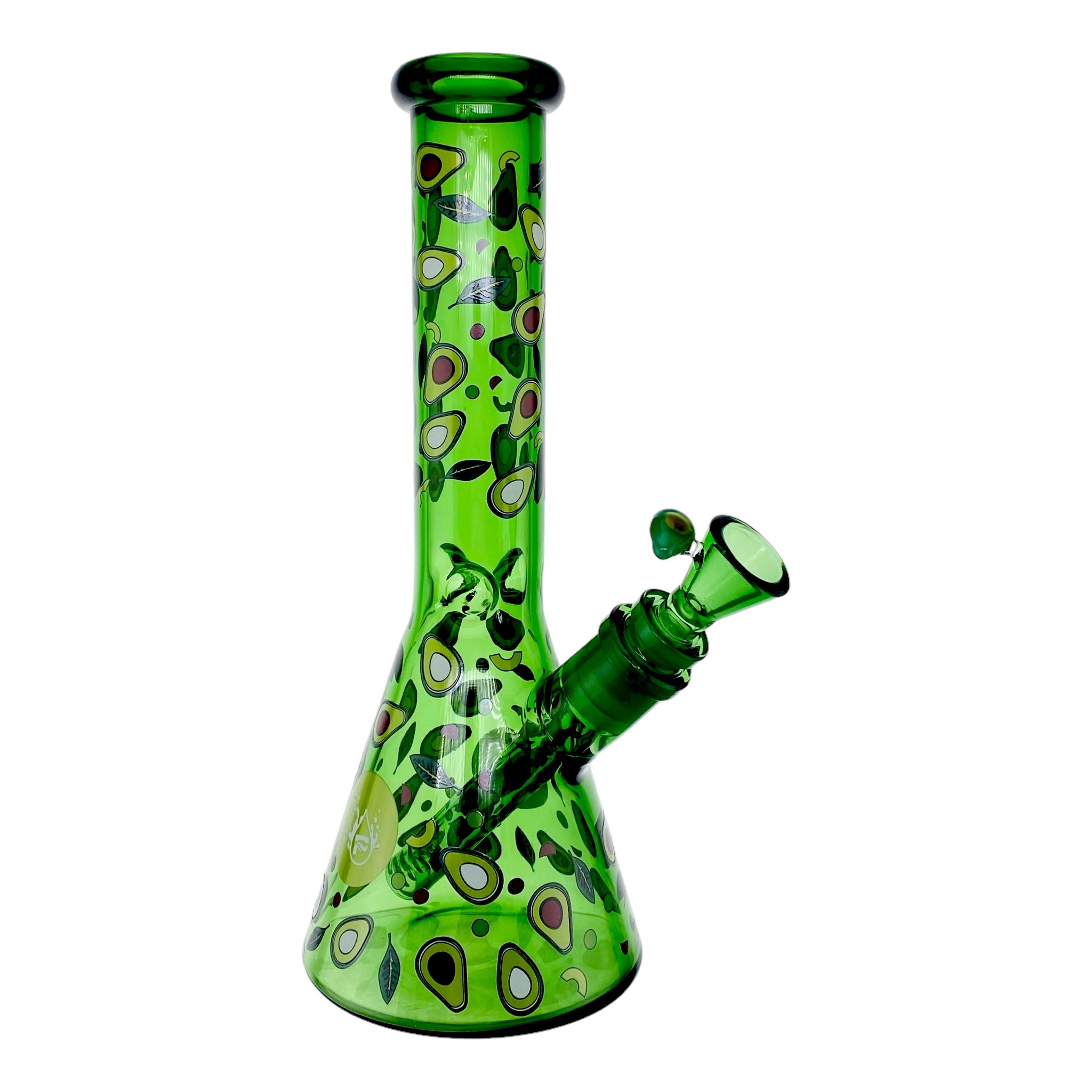 Pulsar Glass Avocado Green Beaker Bong 10 Inches