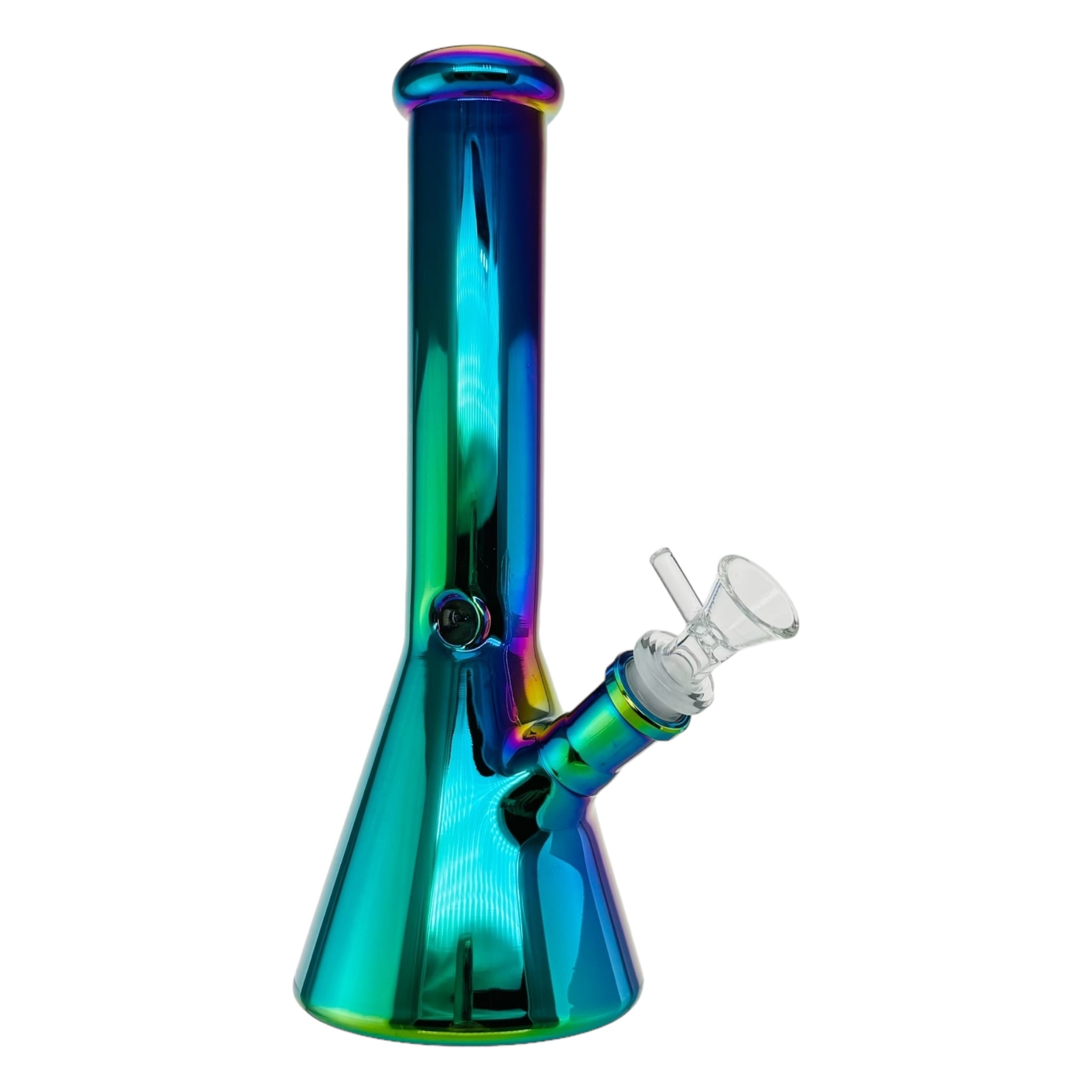 Green Rainbow Beaker Base Glass Bong