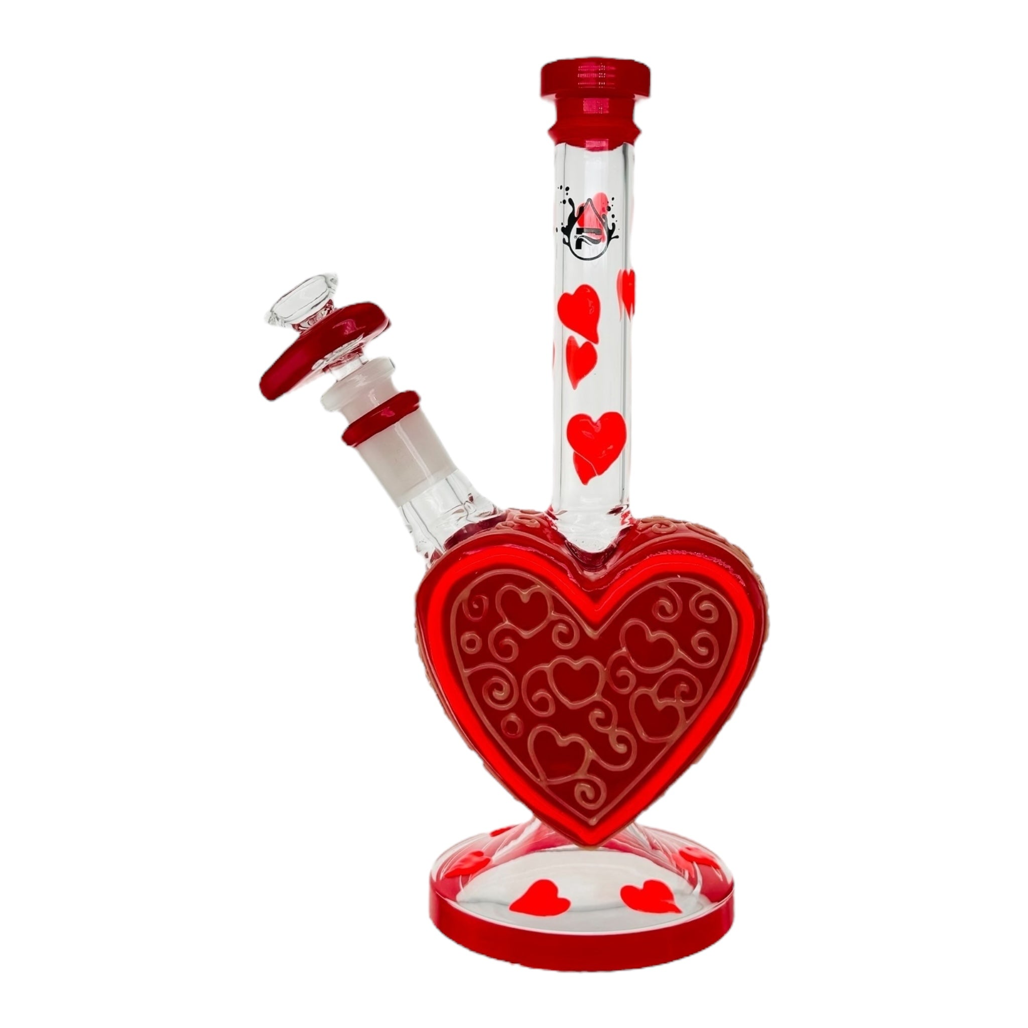 Pulsar Glass Red Valentine Heart Bong