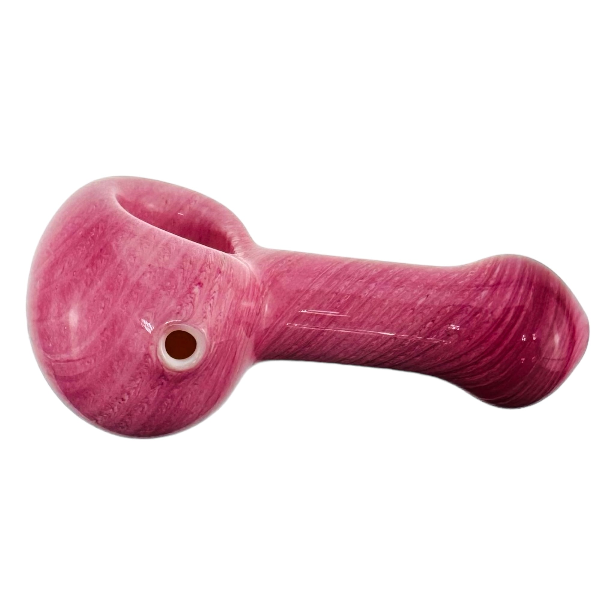 bright pink glass hand pipe