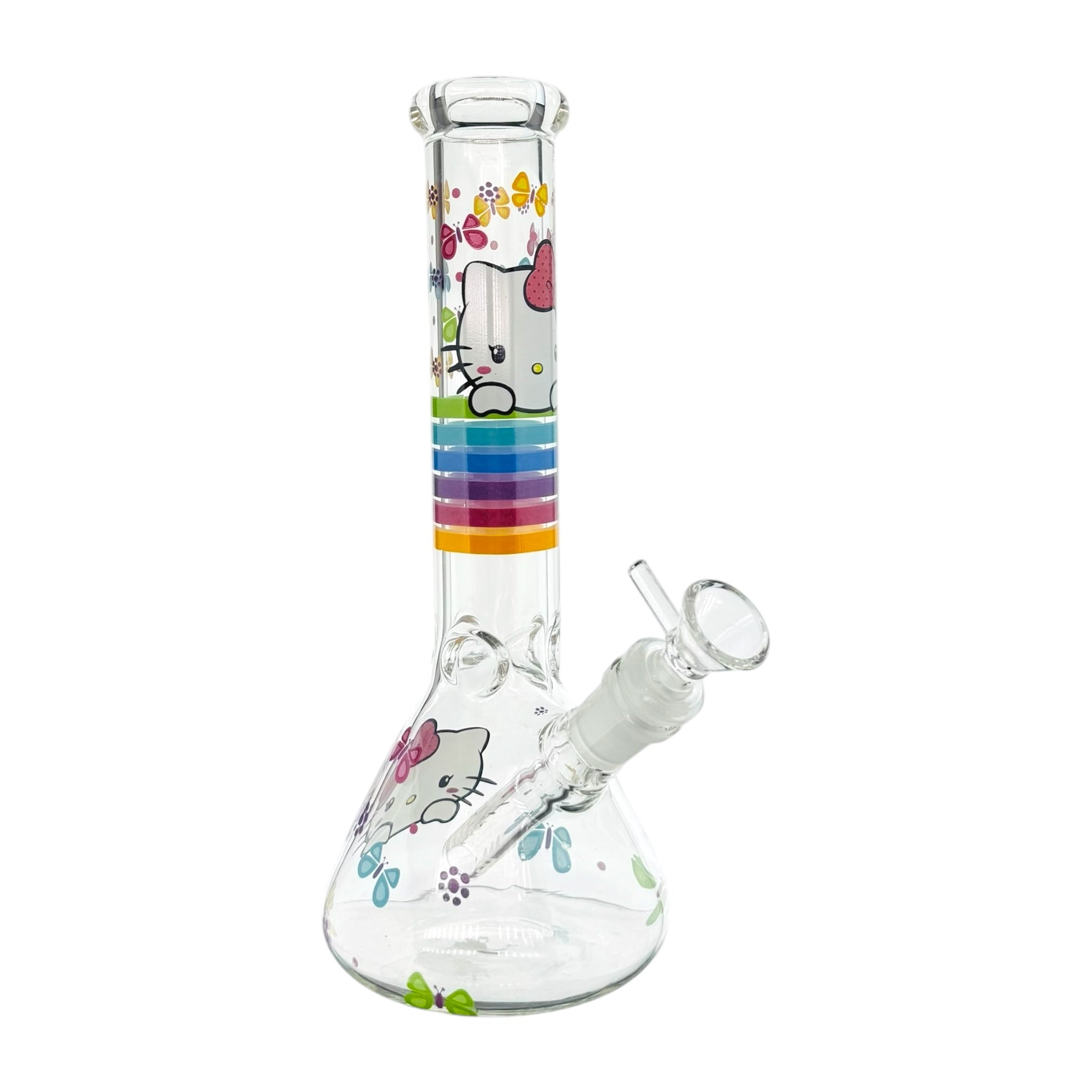 Hello Kitty Bong With Butterflies 8 Inch